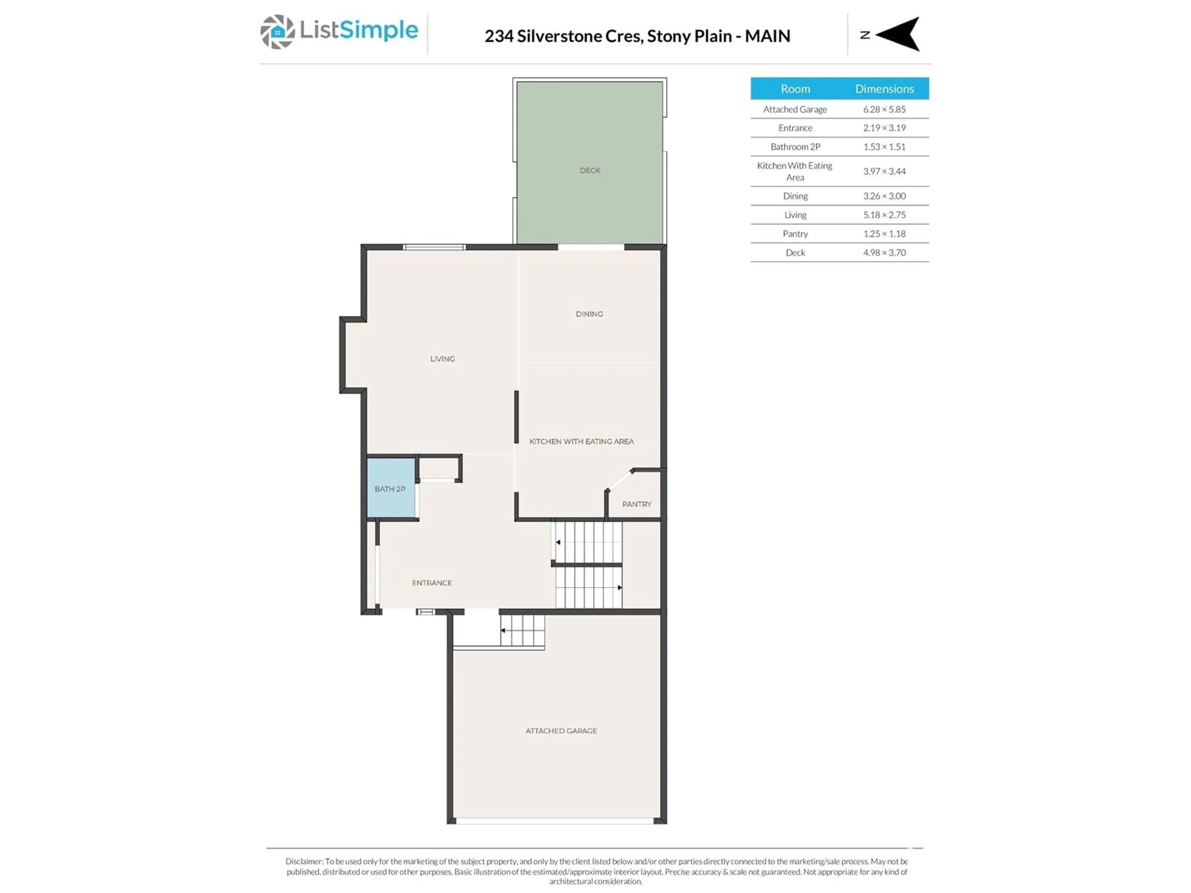 Floor plan for 234 SILVERSTONE CR, Stony Plain Alberta T7Z0E8