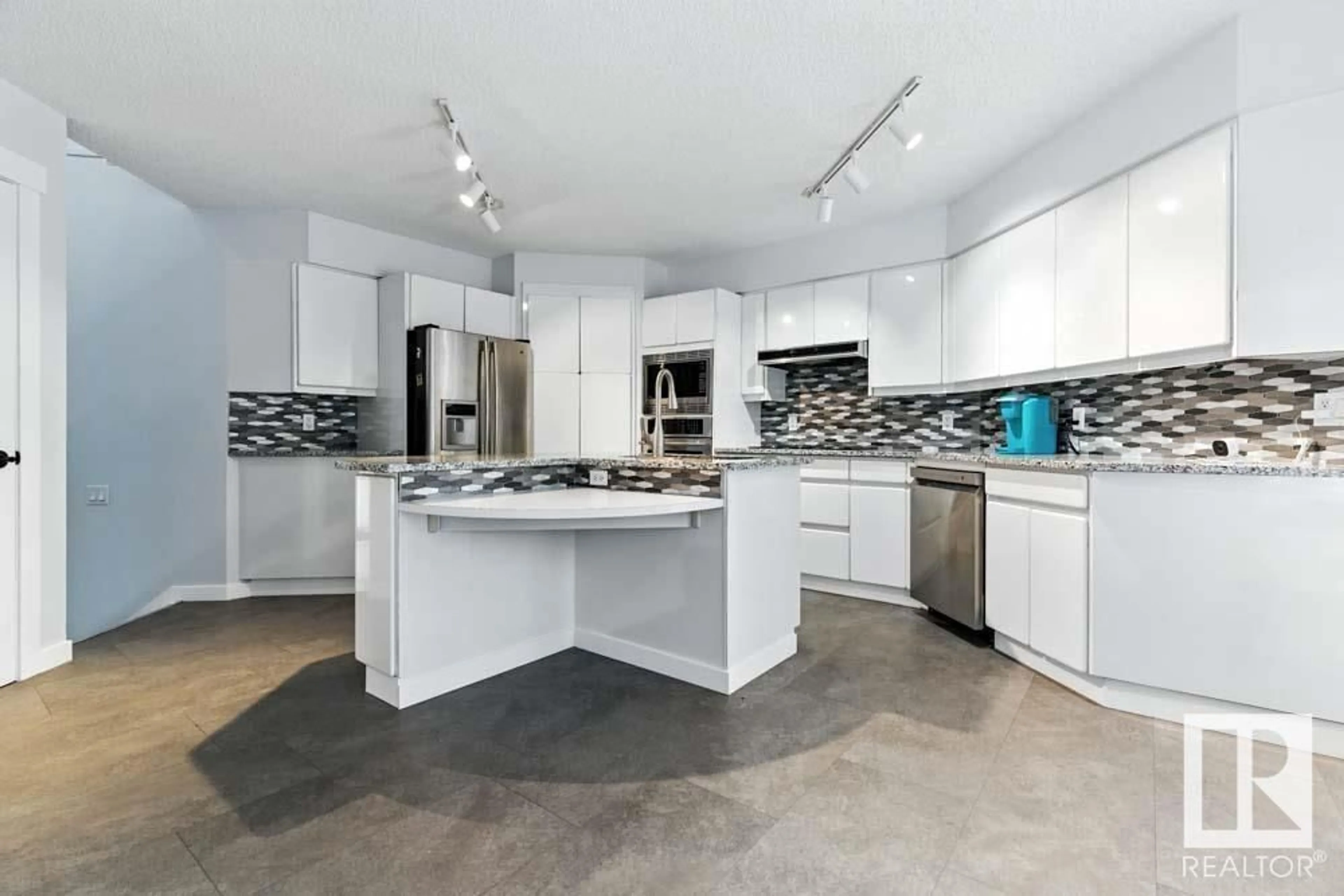 Contemporary kitchen, ceramic/tile floor for NW - 5830 181 ST, Edmonton Alberta T6M1V6
