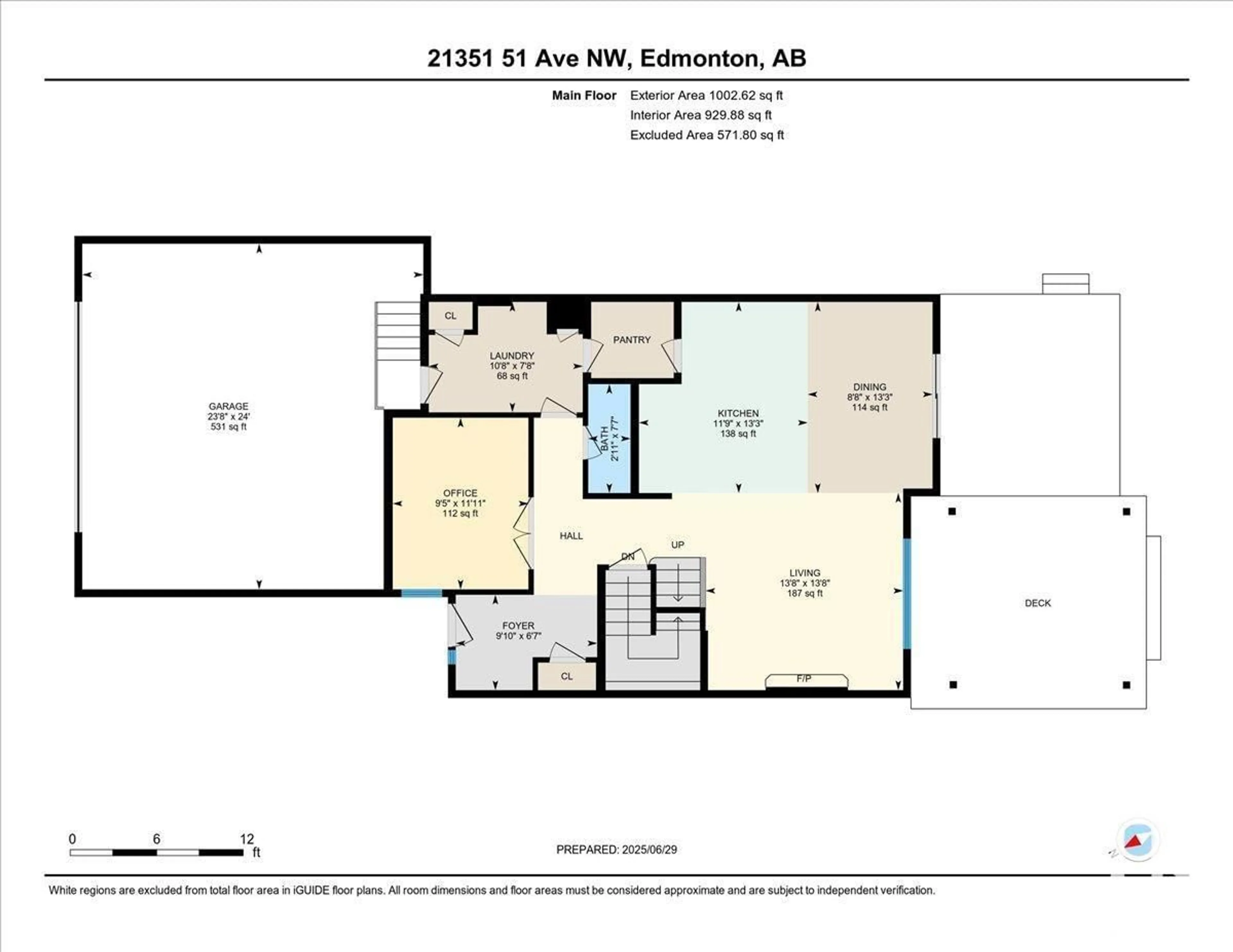 Floor plan for NW - 21351 51 AV, Edmonton Alberta T6M0K7