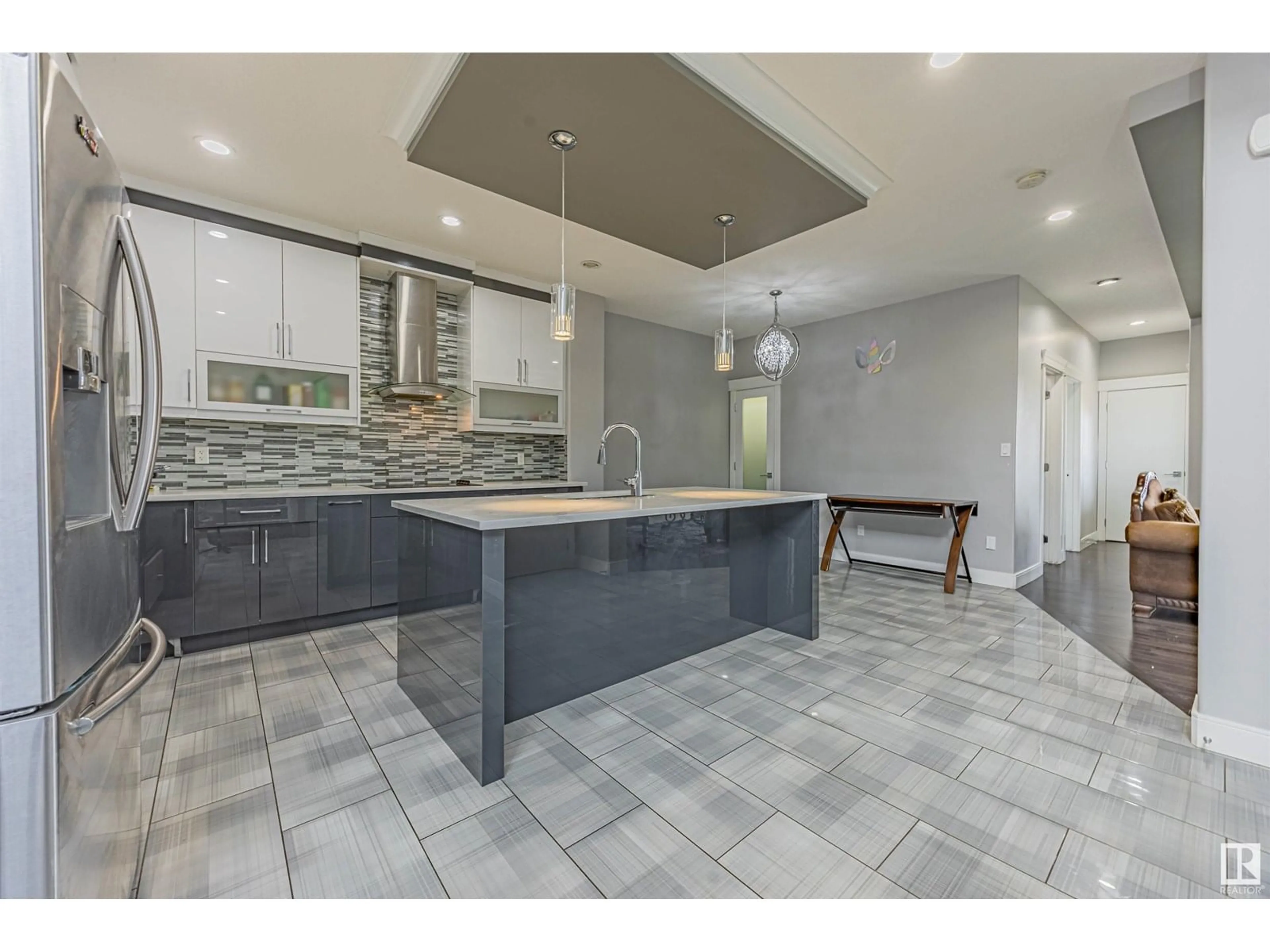 Open concept kitchen, ceramic/tile floor for 8110 174A AV NW, Edmonton Alberta T5Z0R7