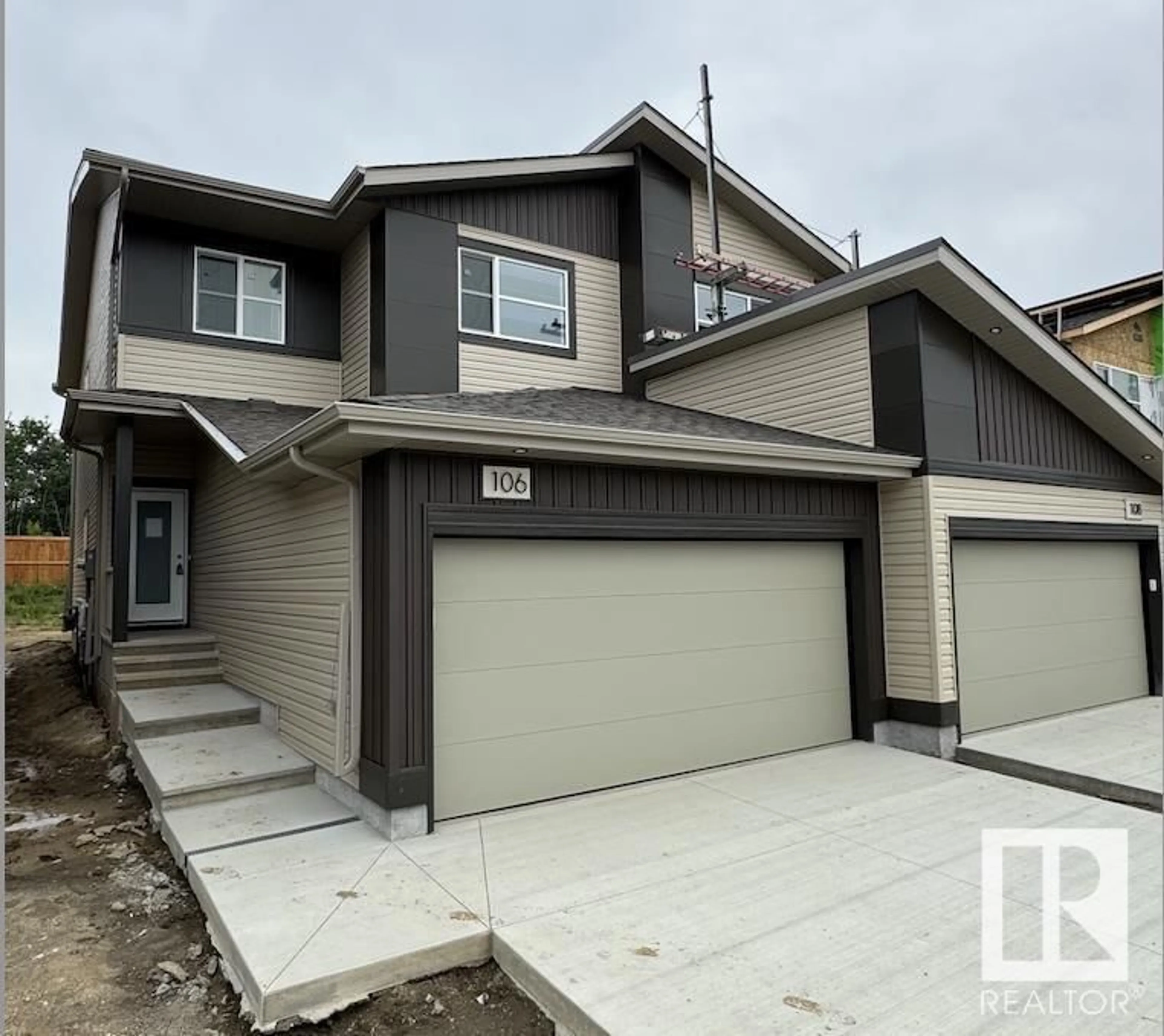 Home with vinyl exterior material, street for 106 ROYAL STREET, St. Albert Alberta T8N7X4