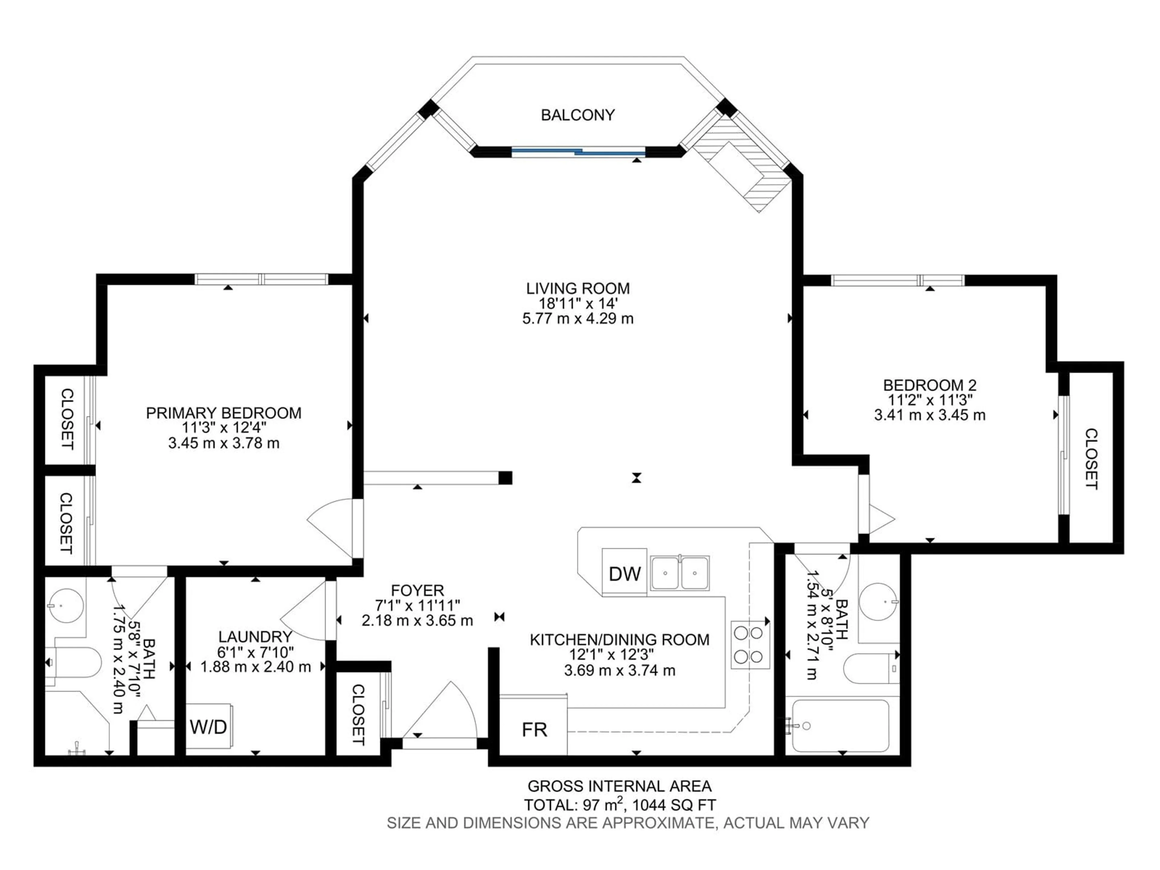 Floor plan for 308 - 17150 94A AV NW, Edmonton Alberta T5T6L7
