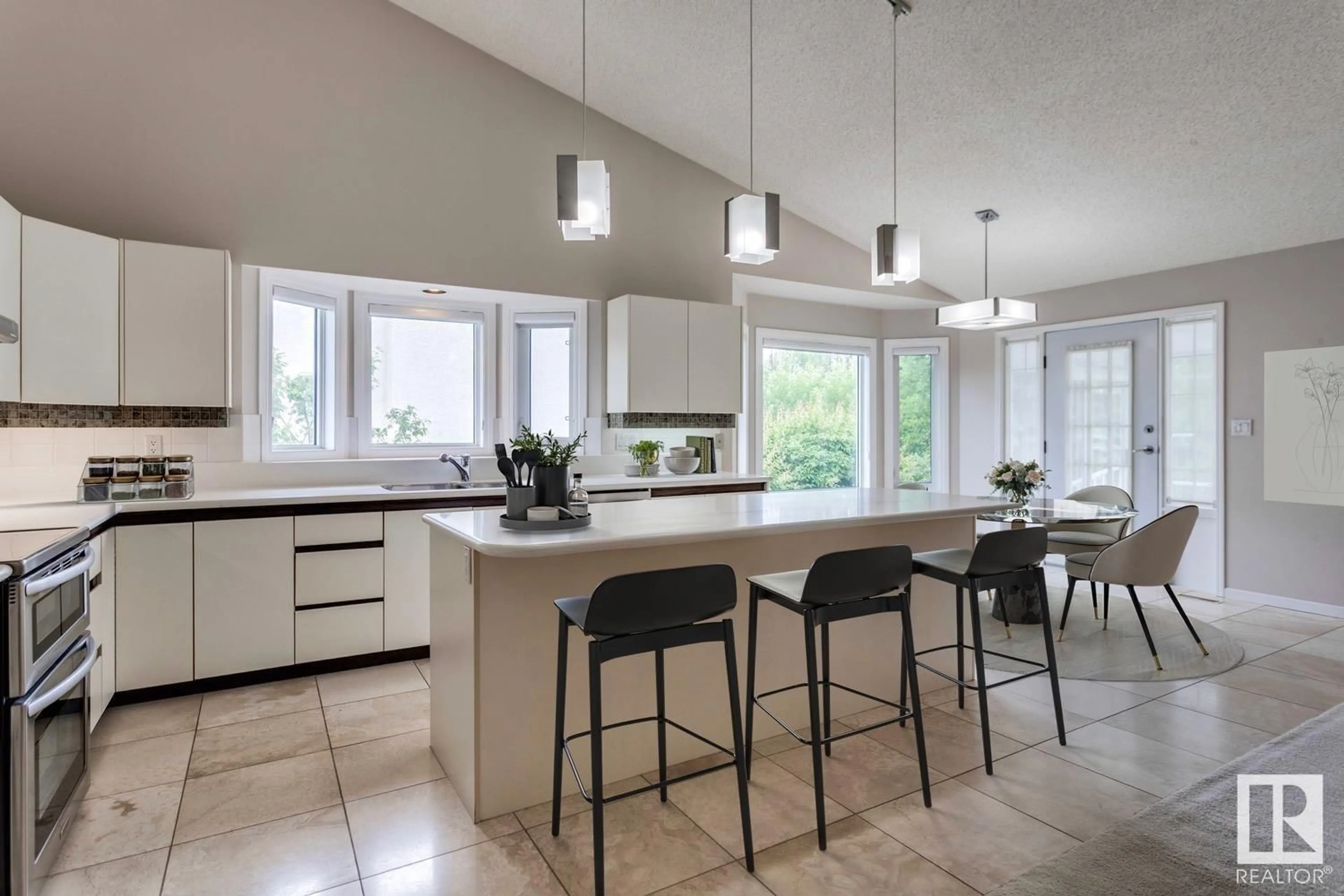 Contemporary kitchen, ceramic/tile floor for 12416 29A AV, Edmonton Alberta T6J6C6
