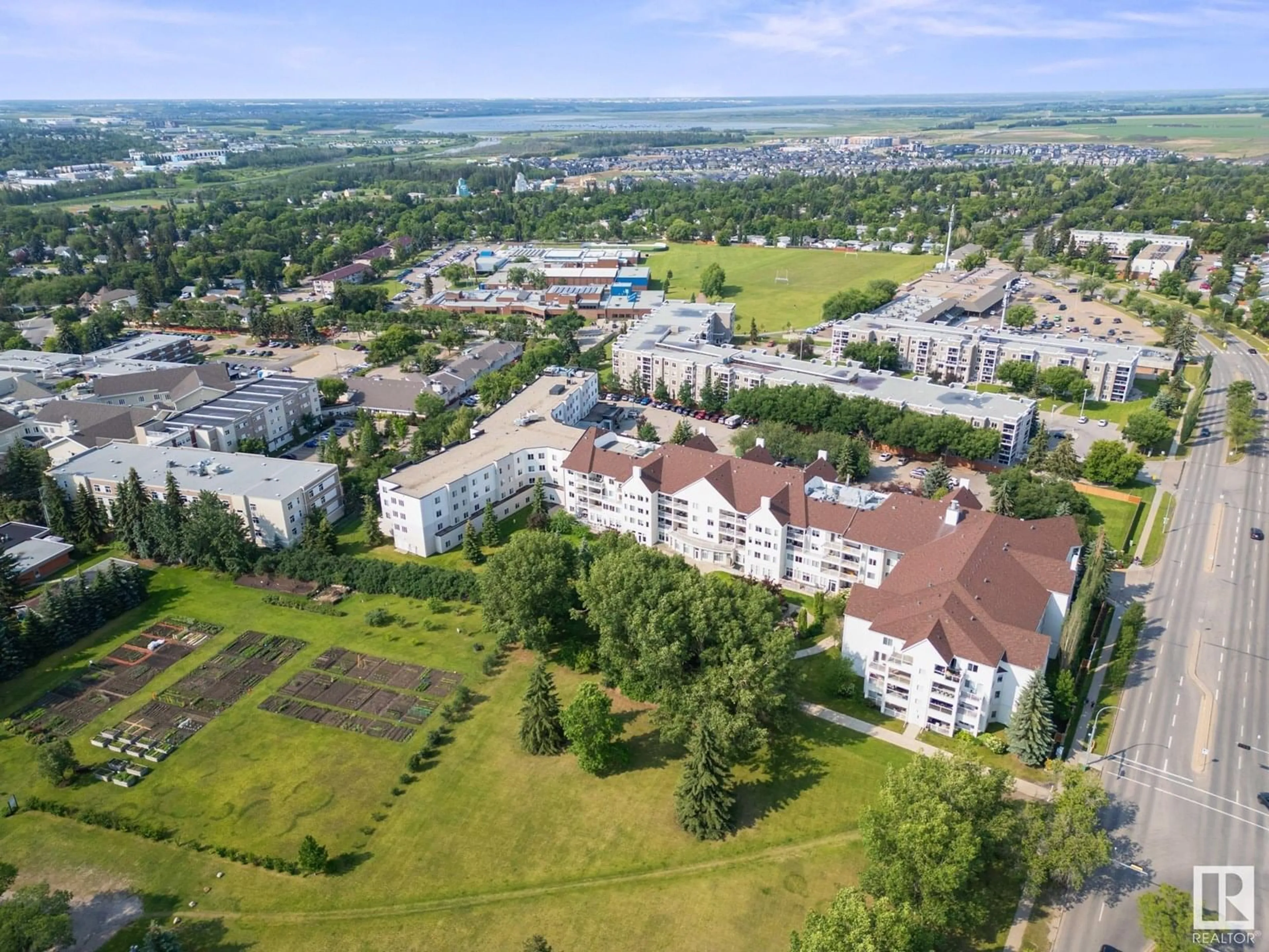 A pic from outside/outdoor area/front of a property/back of a property/a pic from drone, city buildings view from balcony for 78 - 303 MCKENNEY AV, St. Albert Alberta T8N1L9