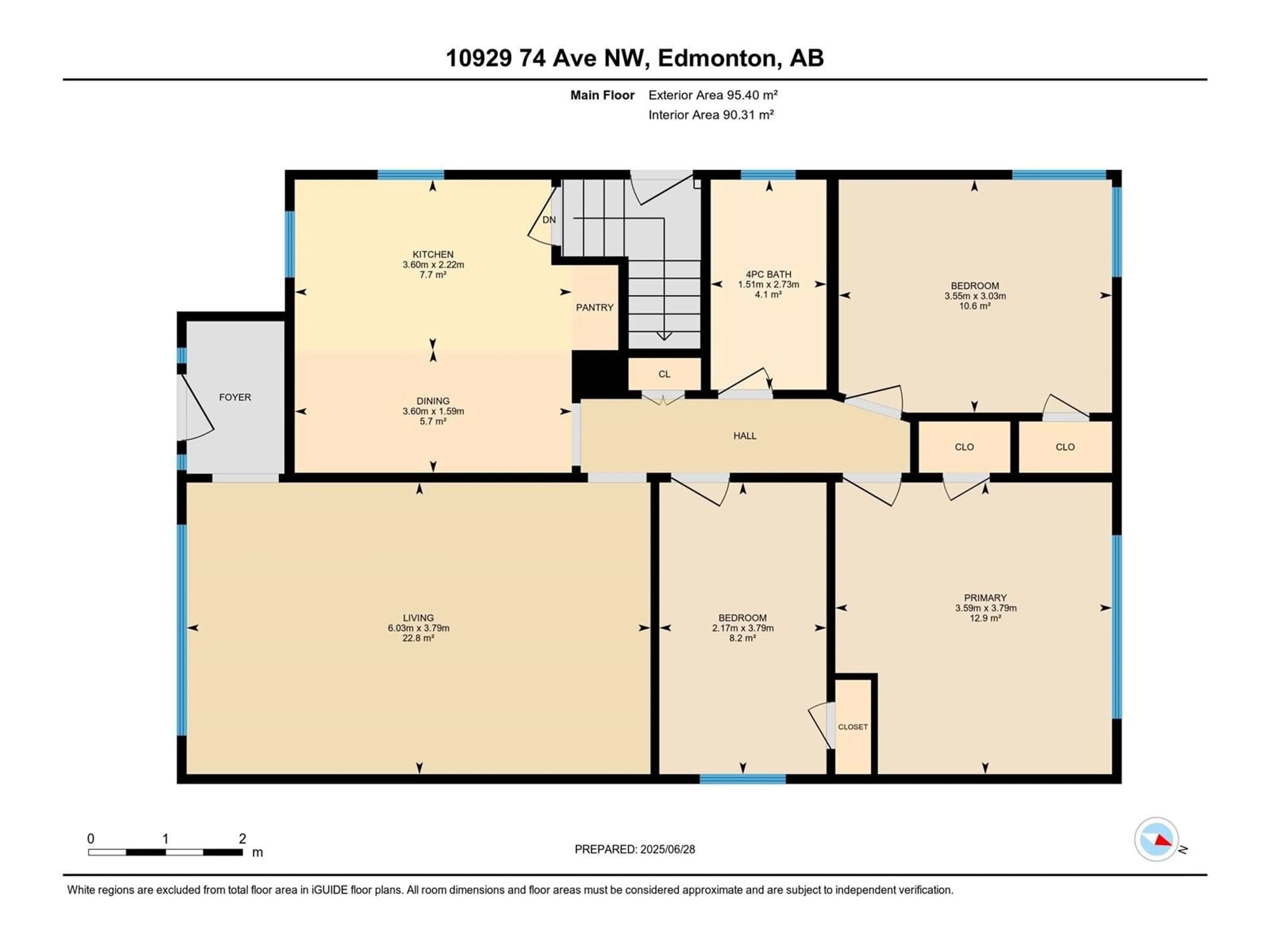 Floor plan for 10929 74 AV, Edmonton Alberta T6G0E5