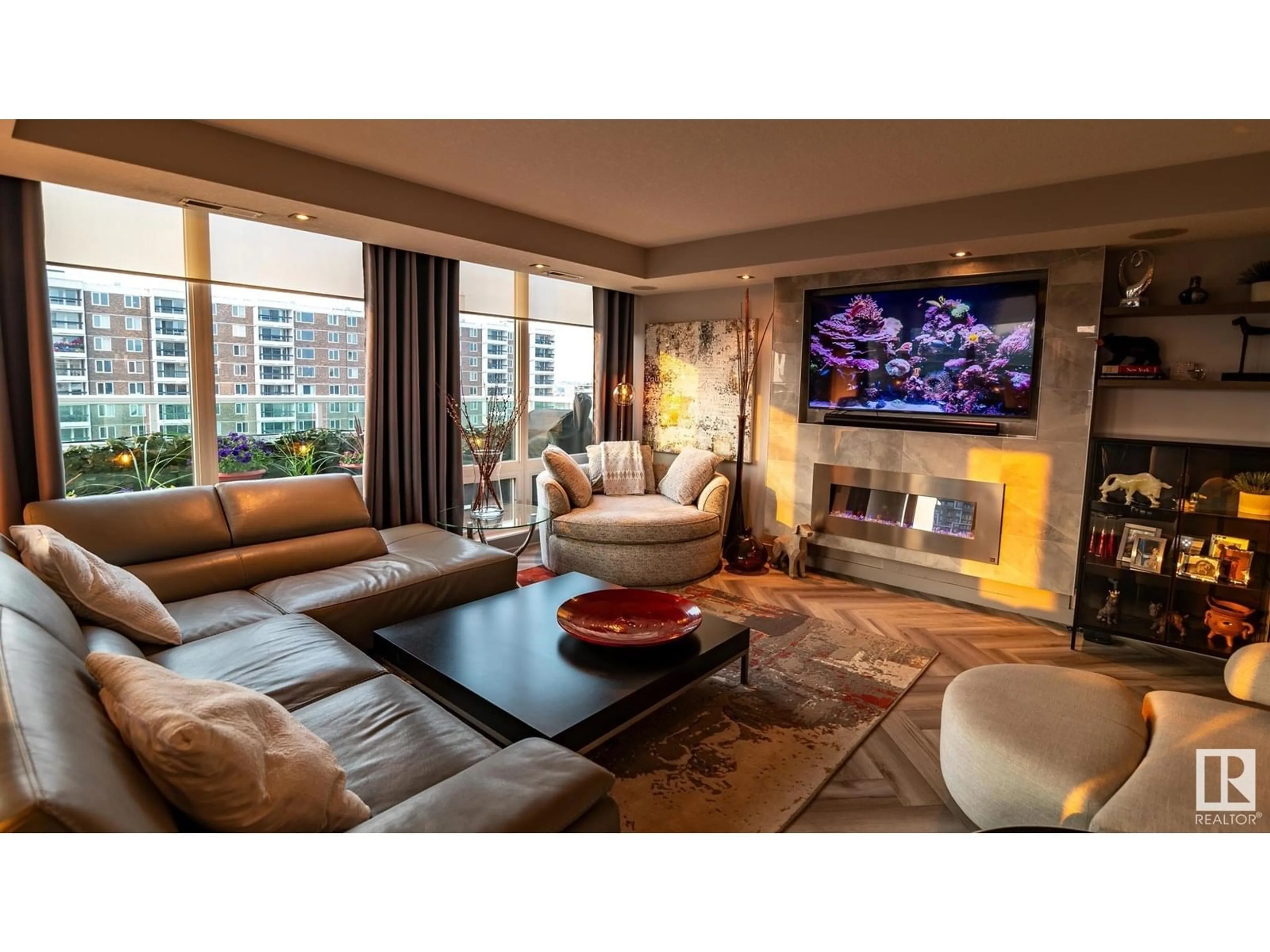 Living room with furniture, unknown for 10055 - 1204 118 ST NW, Edmonton Alberta T5K0C1