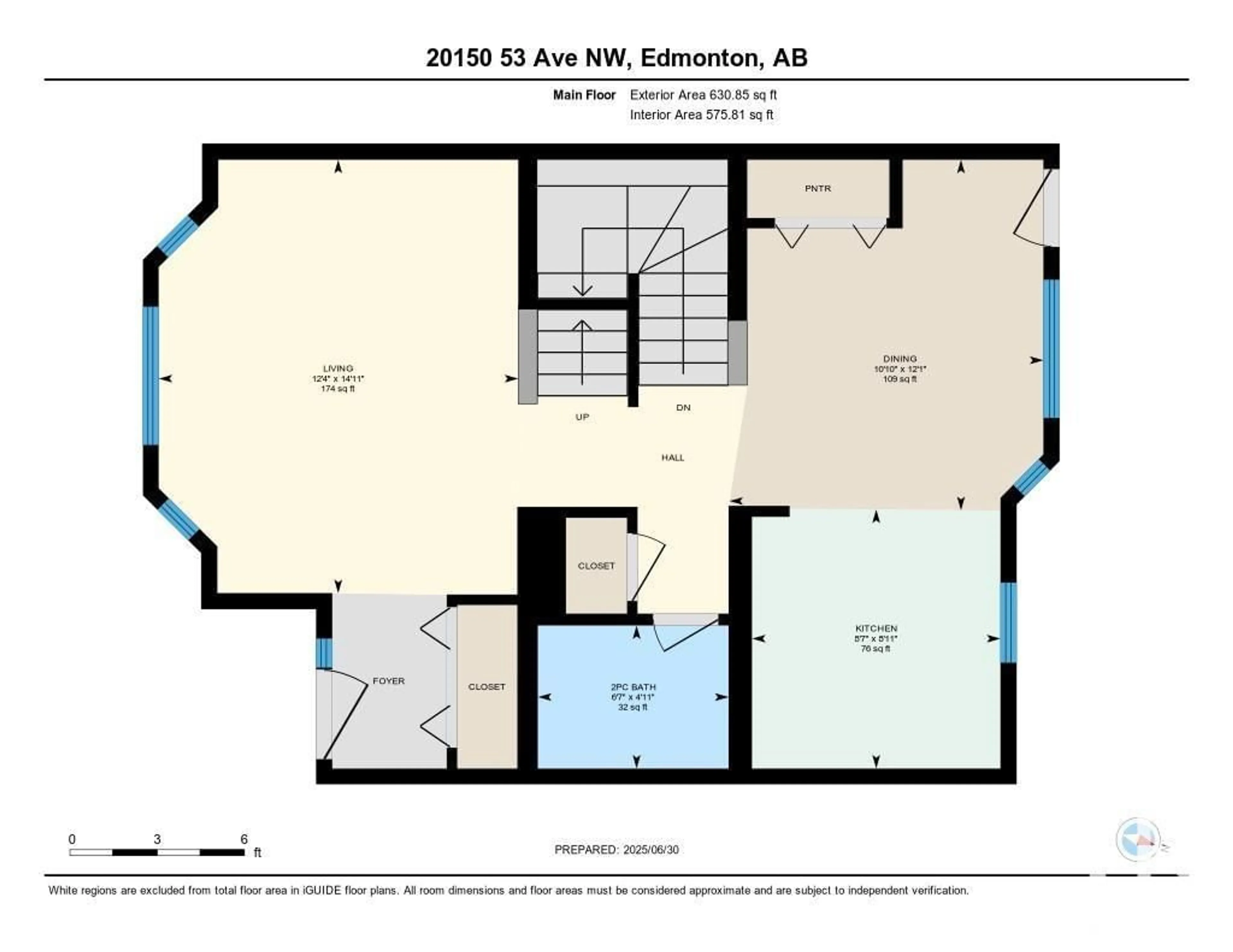 Floor plan for 20150 53 AV, Edmonton Alberta T6M2W3