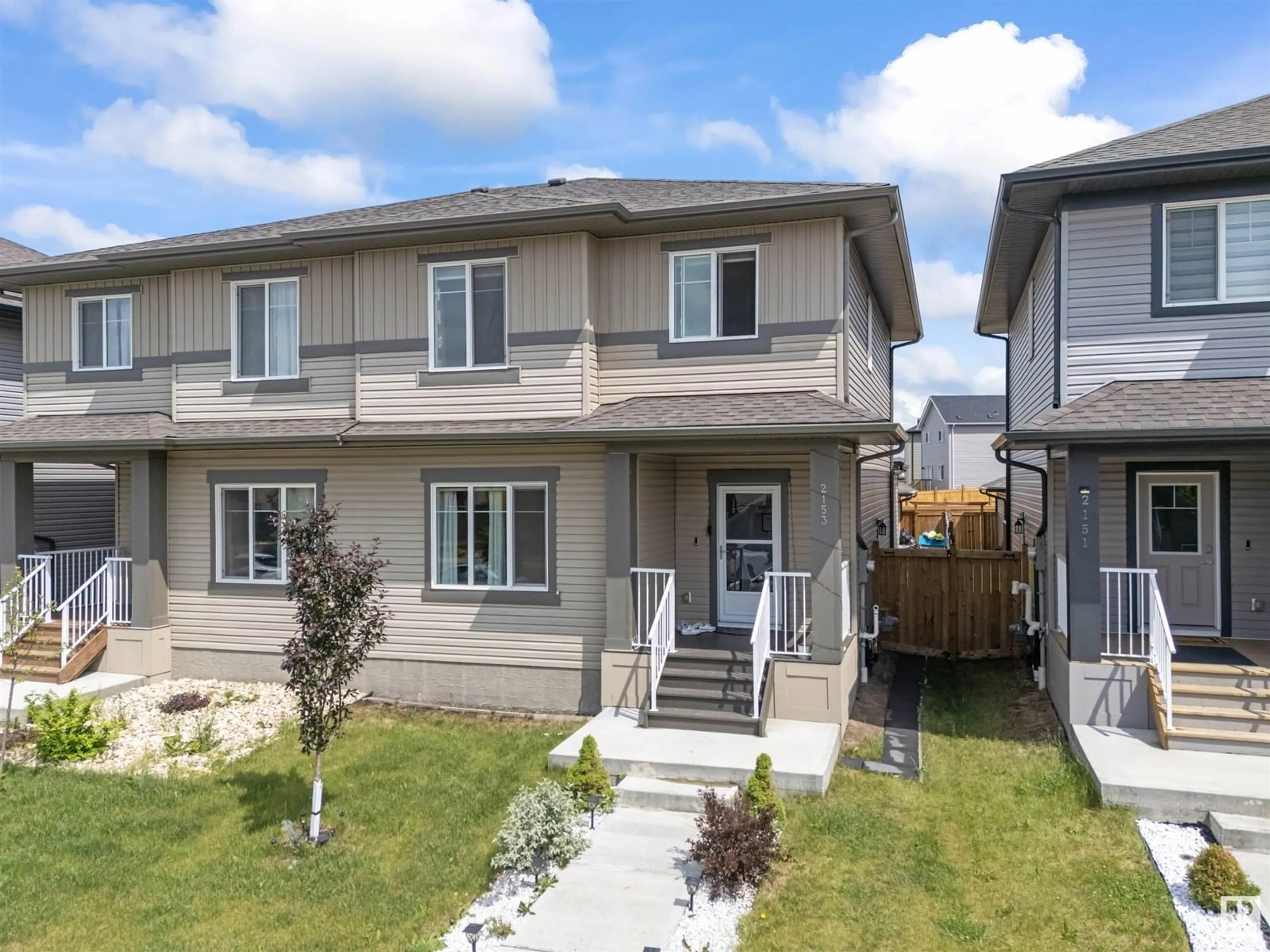 Home with vinyl exterior material, street for 2153 MAPLE RD, Edmonton Alberta T6T2L4