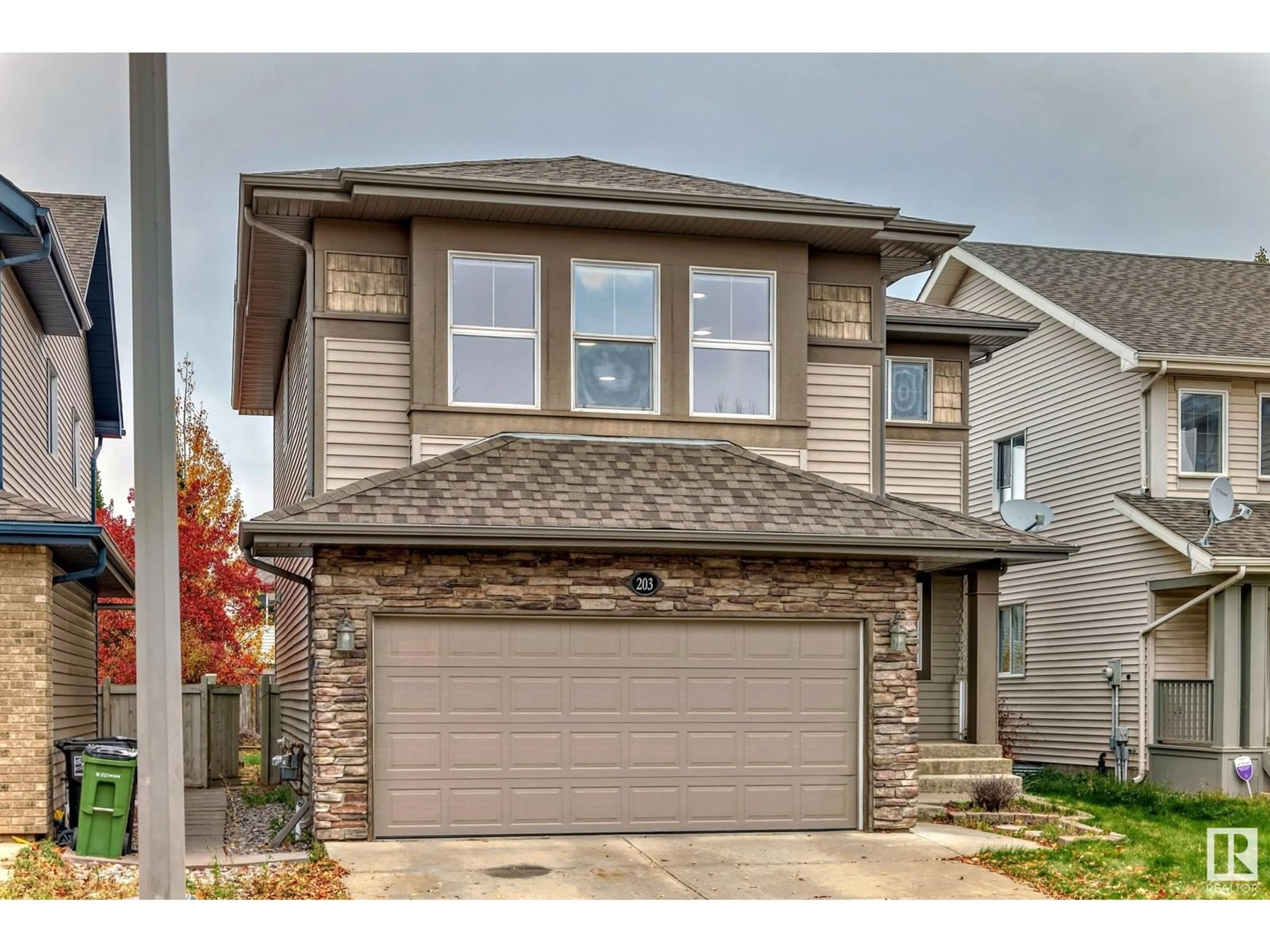 Home with brick exterior material, street for 203 CALDWELL WY, Edmonton Alberta T6M2X2