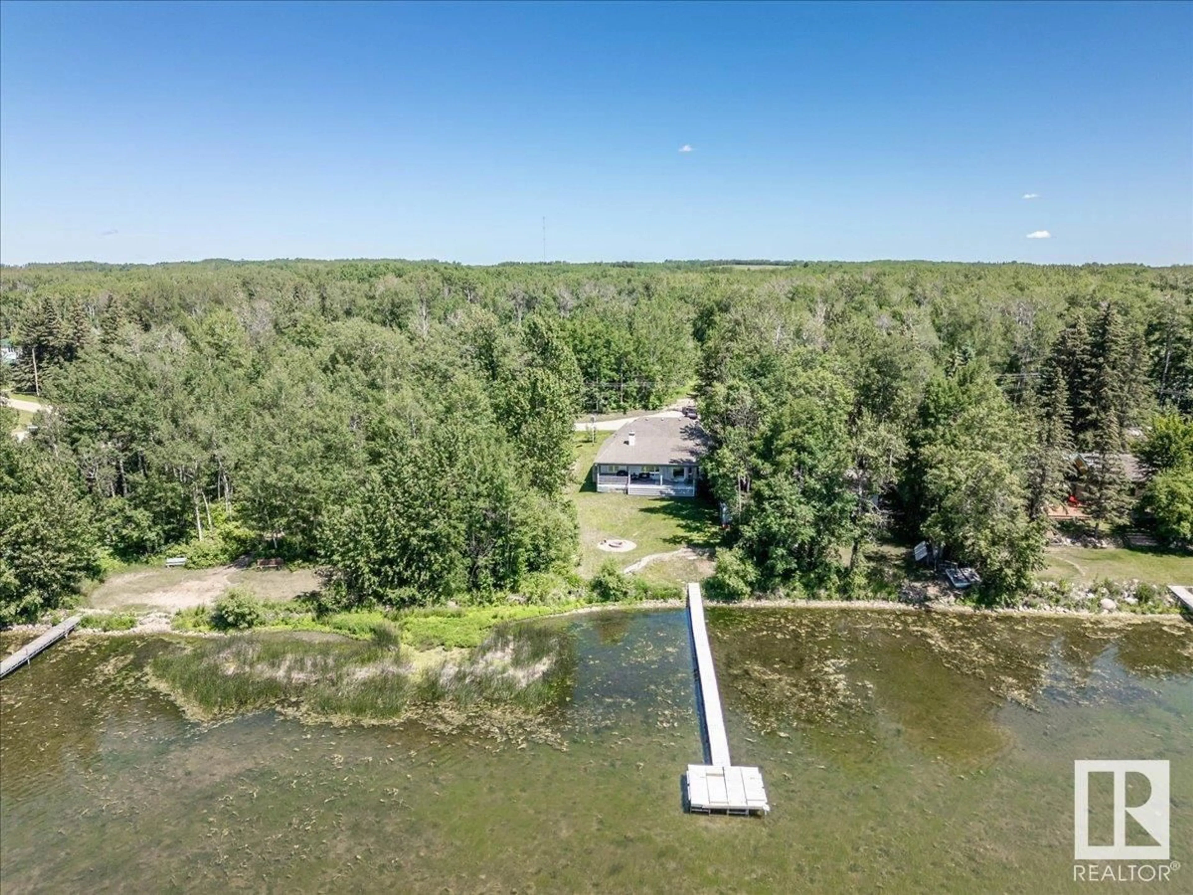 A pic from outside/outdoor area/front of a property/back of a property/a pic from drone, water/lake/river/ocean view for A54 JOHNSONIA, Rural Leduc County Alberta T0C2C0