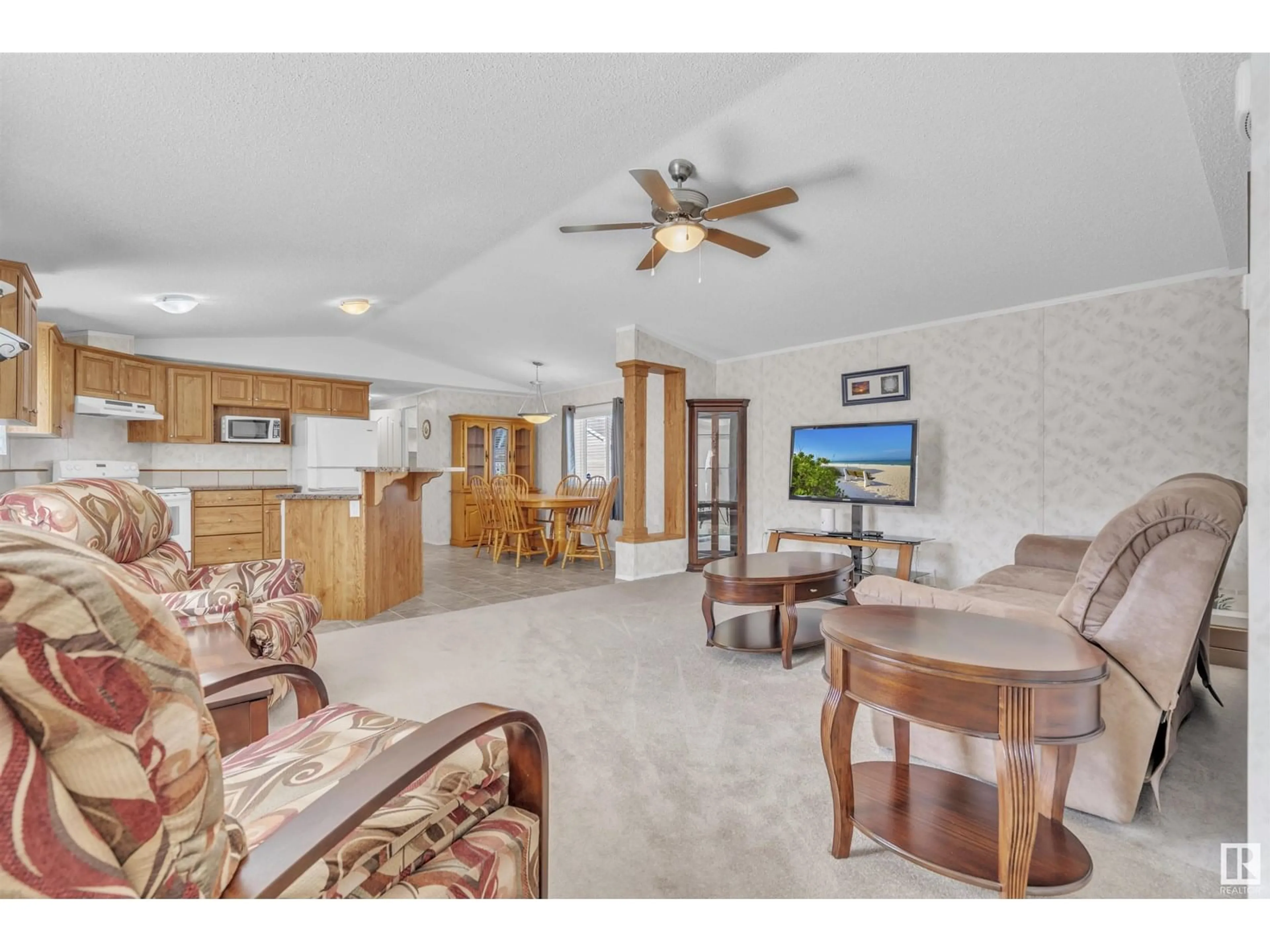 Living room with furniture, ceramic/tile floor for 4607 LABRADOR RD, Cold Lake Alberta T9M0C6