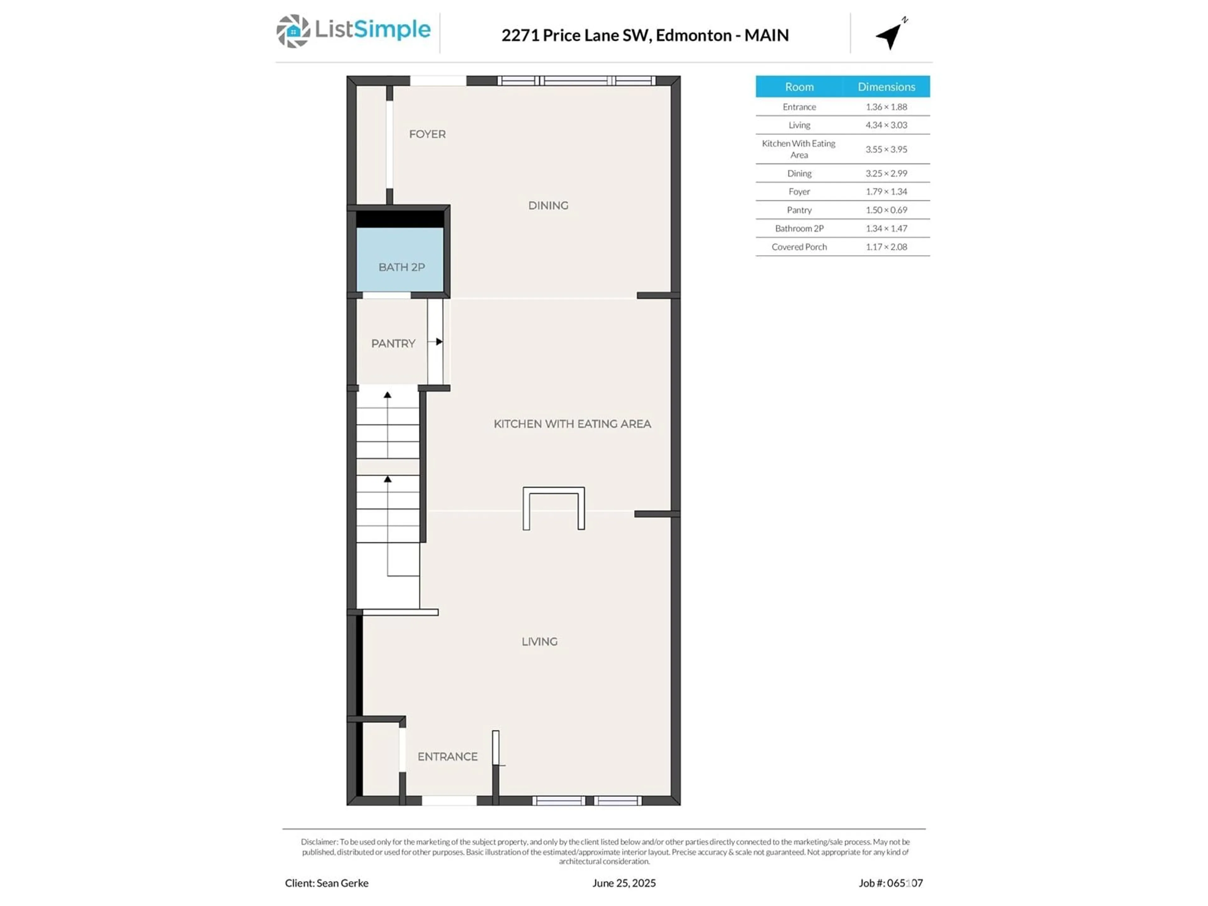 Floor plan for 2271 PRICE LN, Edmonton Alberta T6W3P9
