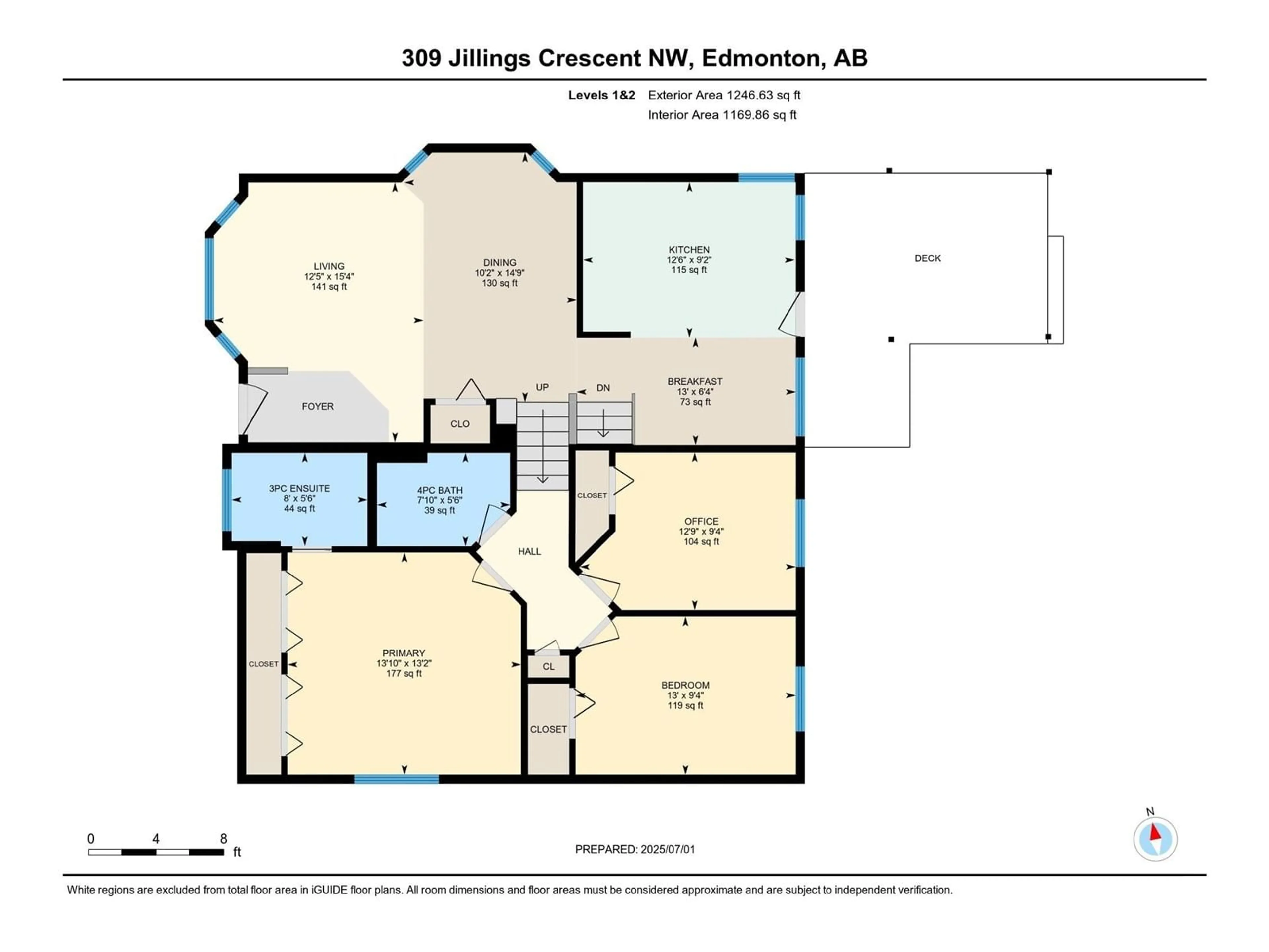 Floor plan for 309 JILLINGS CR, Edmonton Alberta T6L6N1