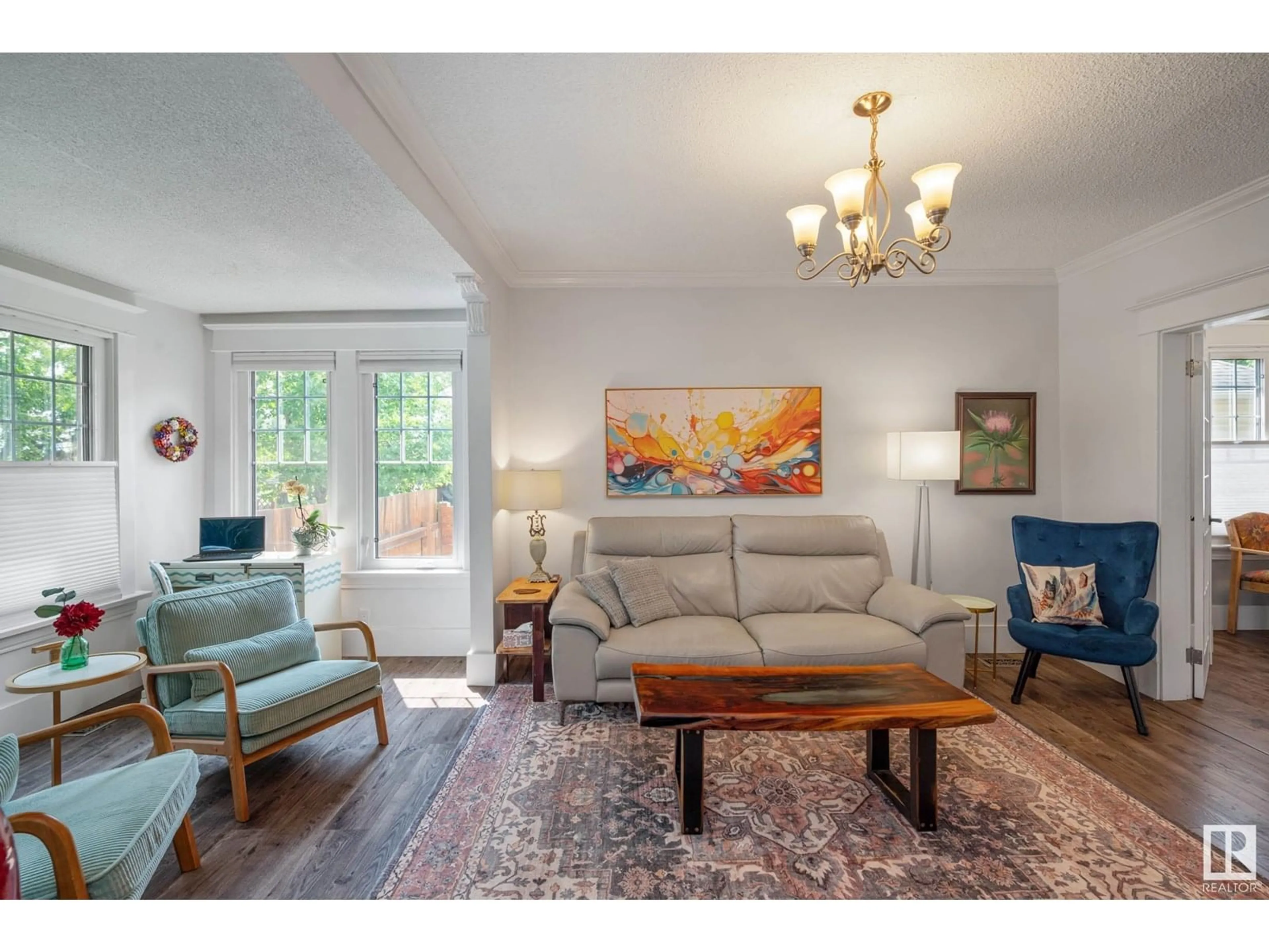 Living room with furniture, unknown for NW - 11118 125 ST, Edmonton Alberta T5M0M3