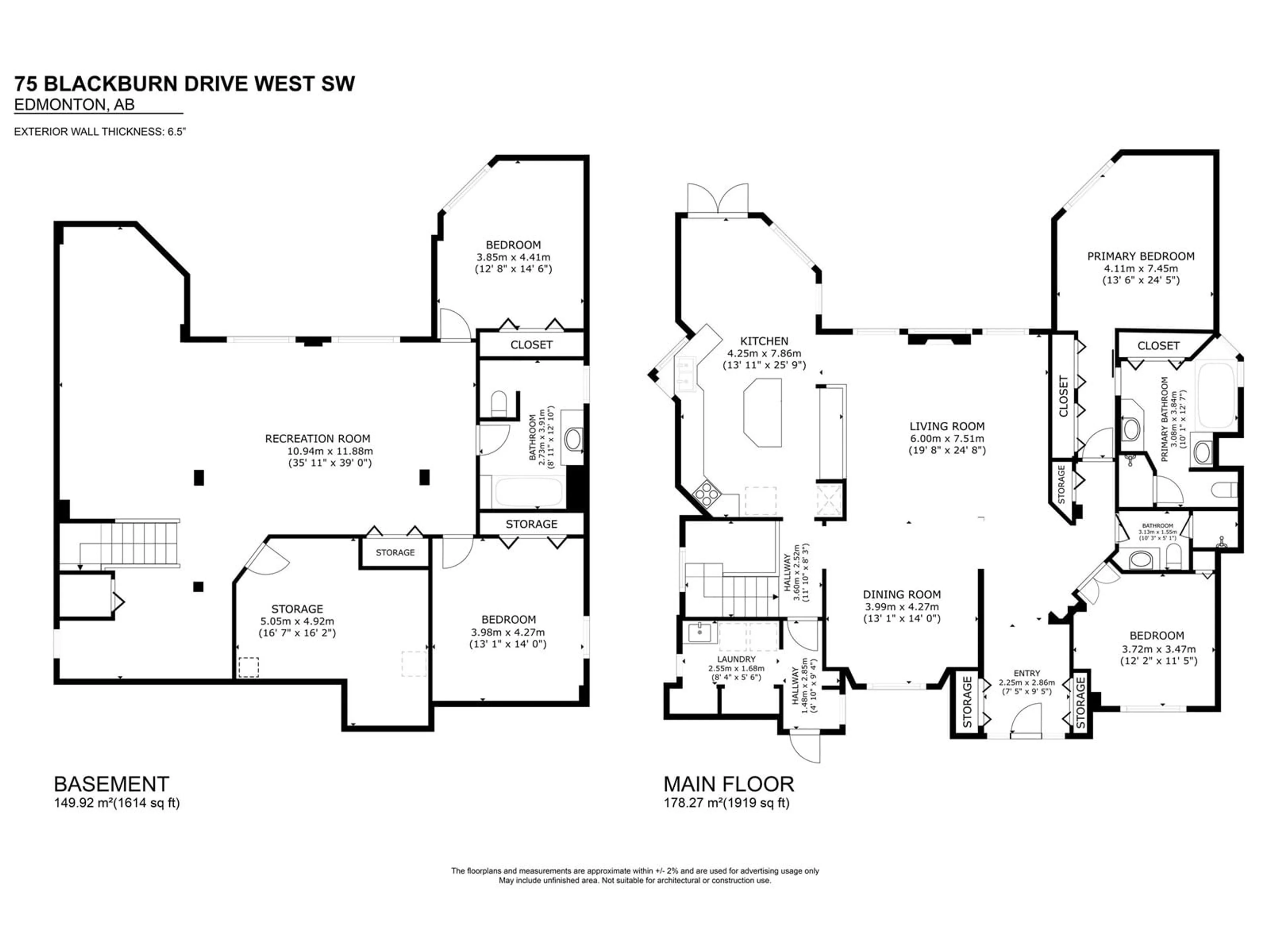 Floor plan for 75 BLACKBURN DR, Edmonton Alberta T6W1A9