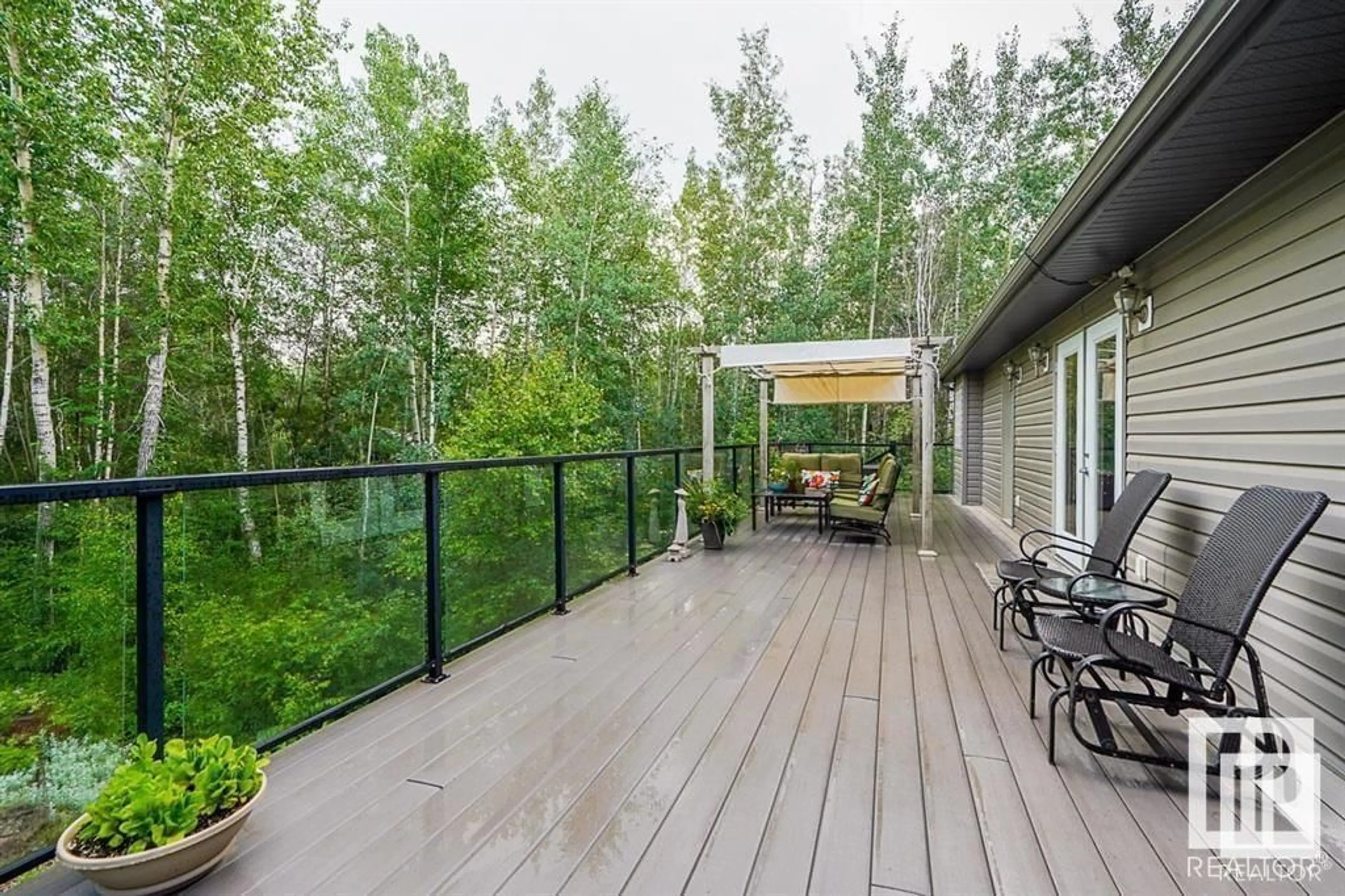 Patio, forest/trees view for 462014 RGE ROAD 10, Rural Wetaskiwin County Alberta T0C2V0