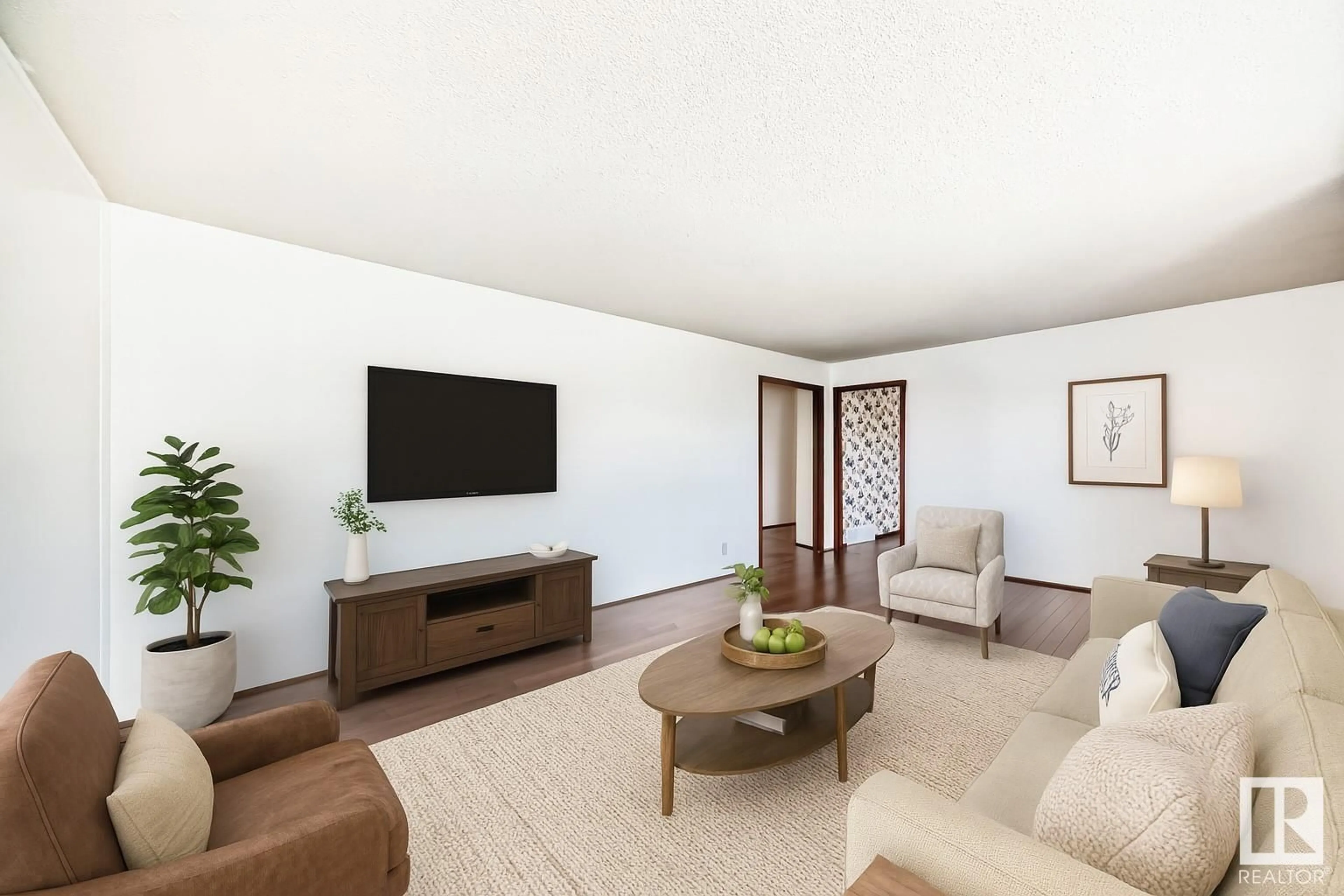 Living room with furniture, unknown for 10607 132 AV, Edmonton Alberta T5E0Z3