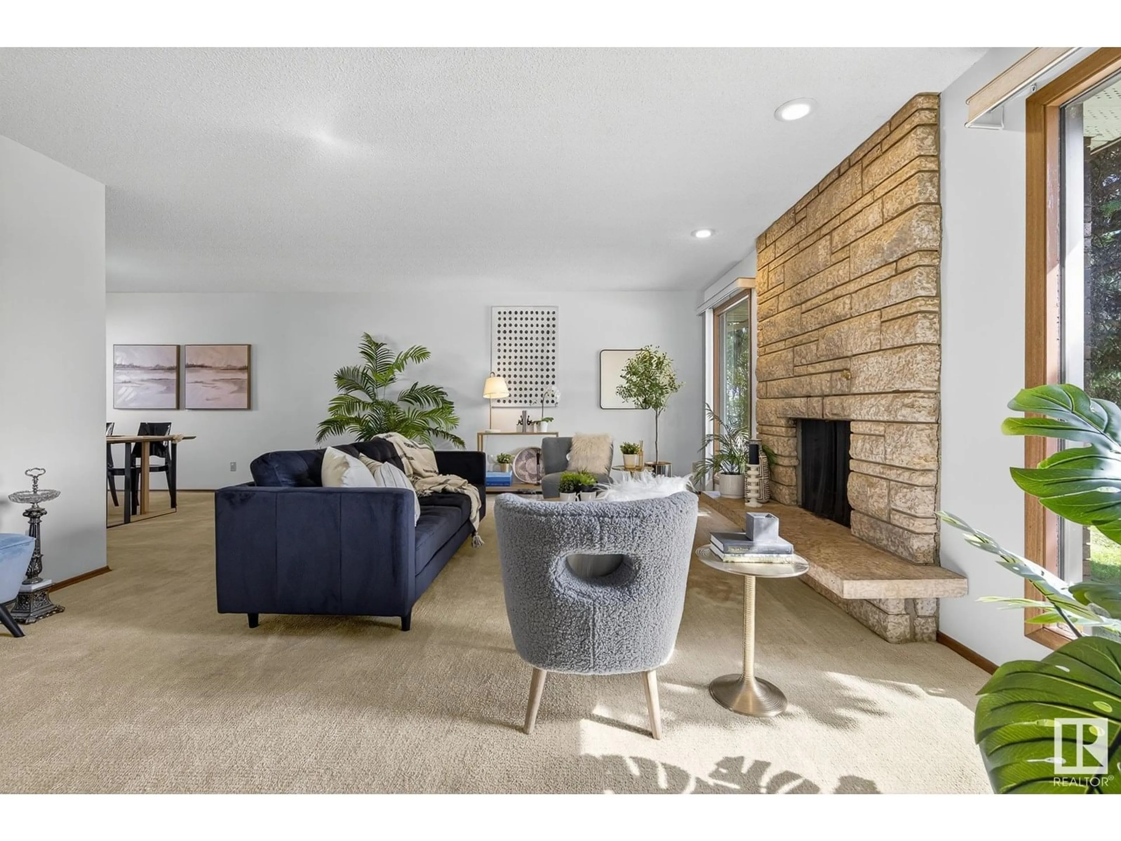 Living room with furniture, unknown for 3544 107 ST, Edmonton Alberta T6J1B1