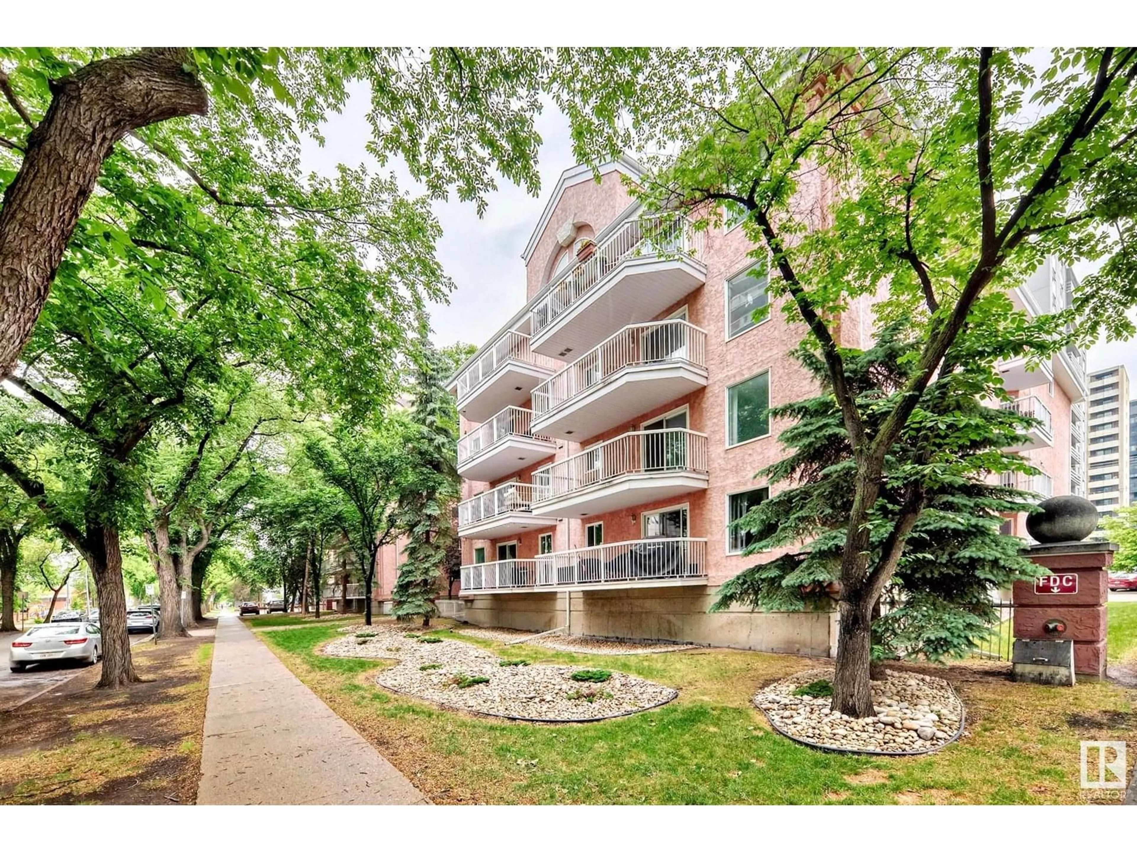Patio, street for #308 - 10153 117 ST, Edmonton Alberta T5K1X5