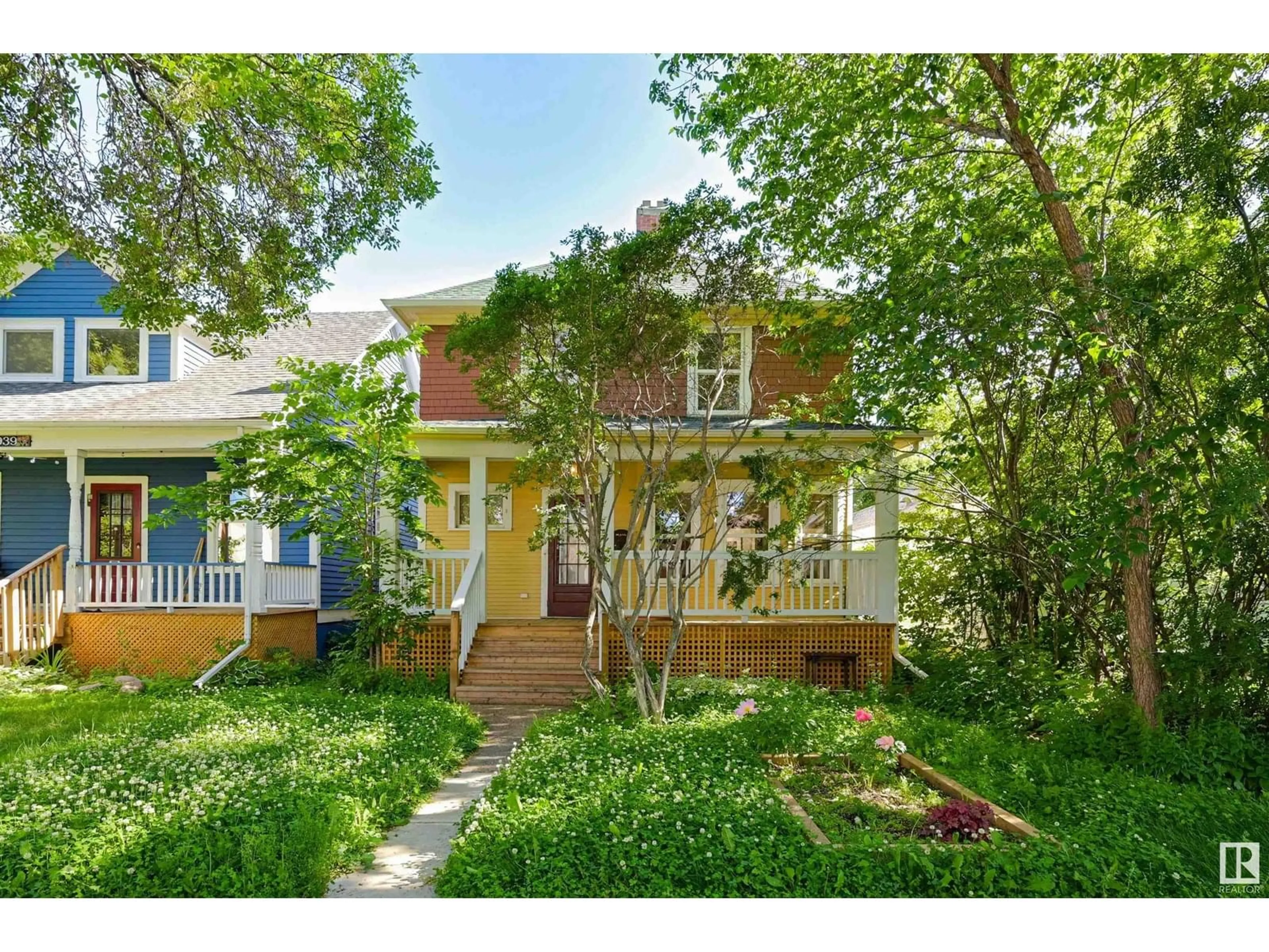 Home with brick exterior material, street for 9943 88 AV, Edmonton Alberta T6E2R4