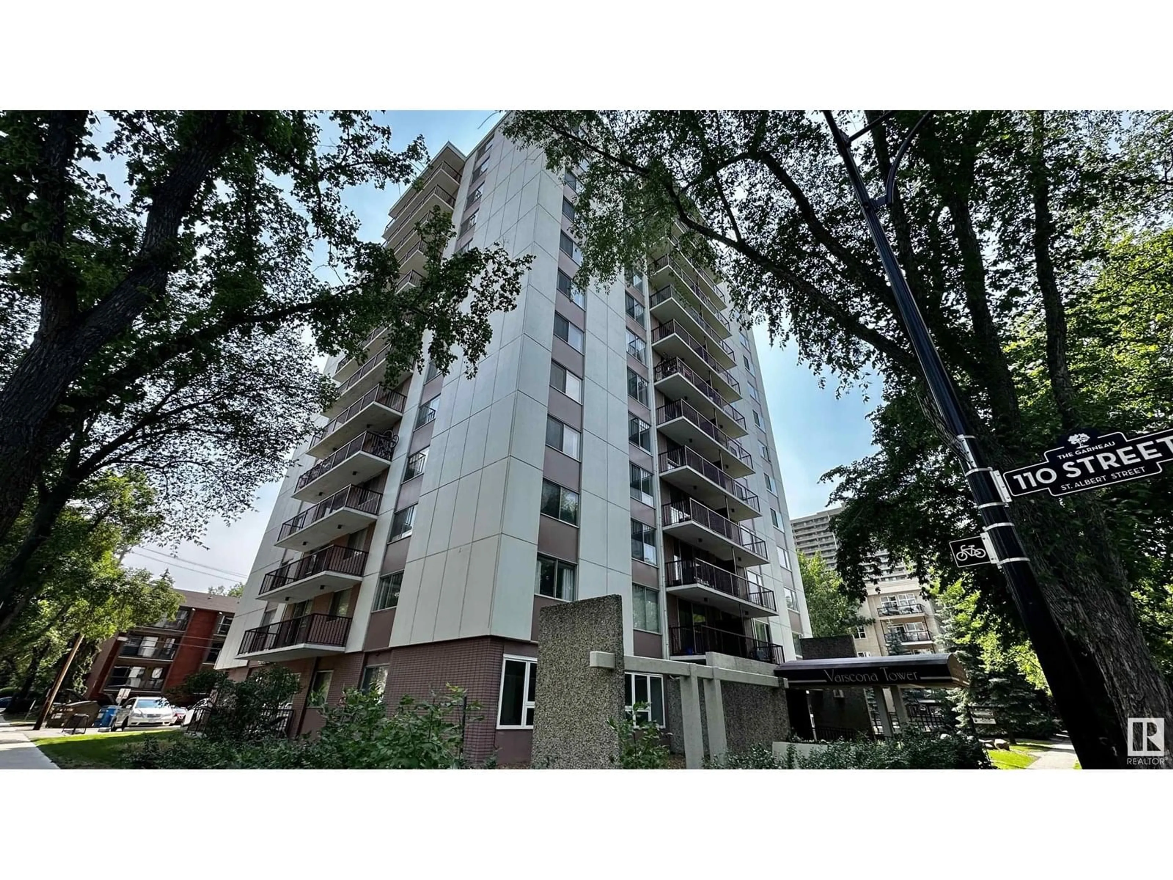 A pic from outside/outdoor area/front of a property/back of a property/a pic from drone, building for 1005 11007 83 AV NW, Edmonton Alberta T6G0T9
