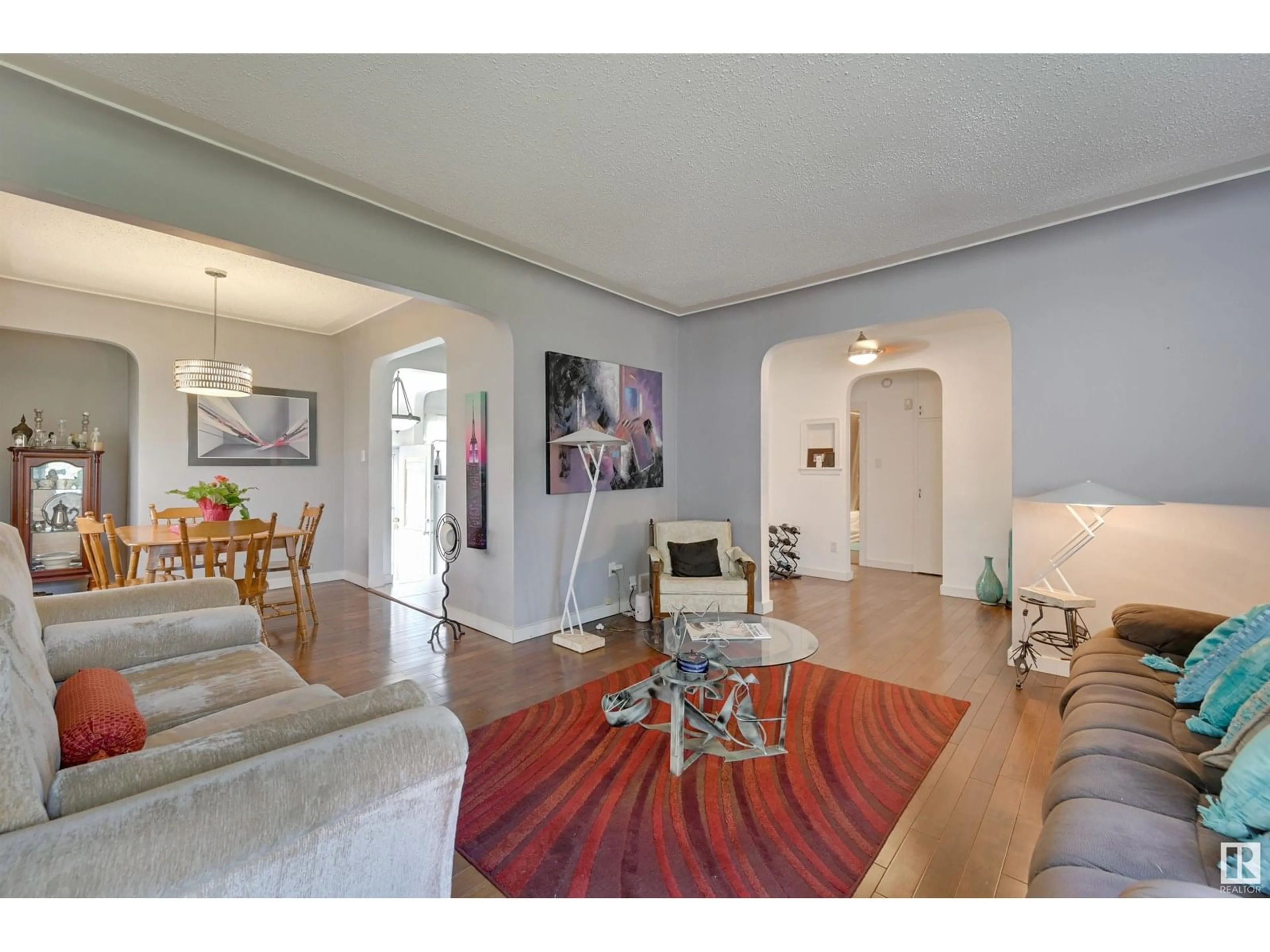 Living room with furniture, unknown for 14023 104 AV, Edmonton Alberta T5N0W7