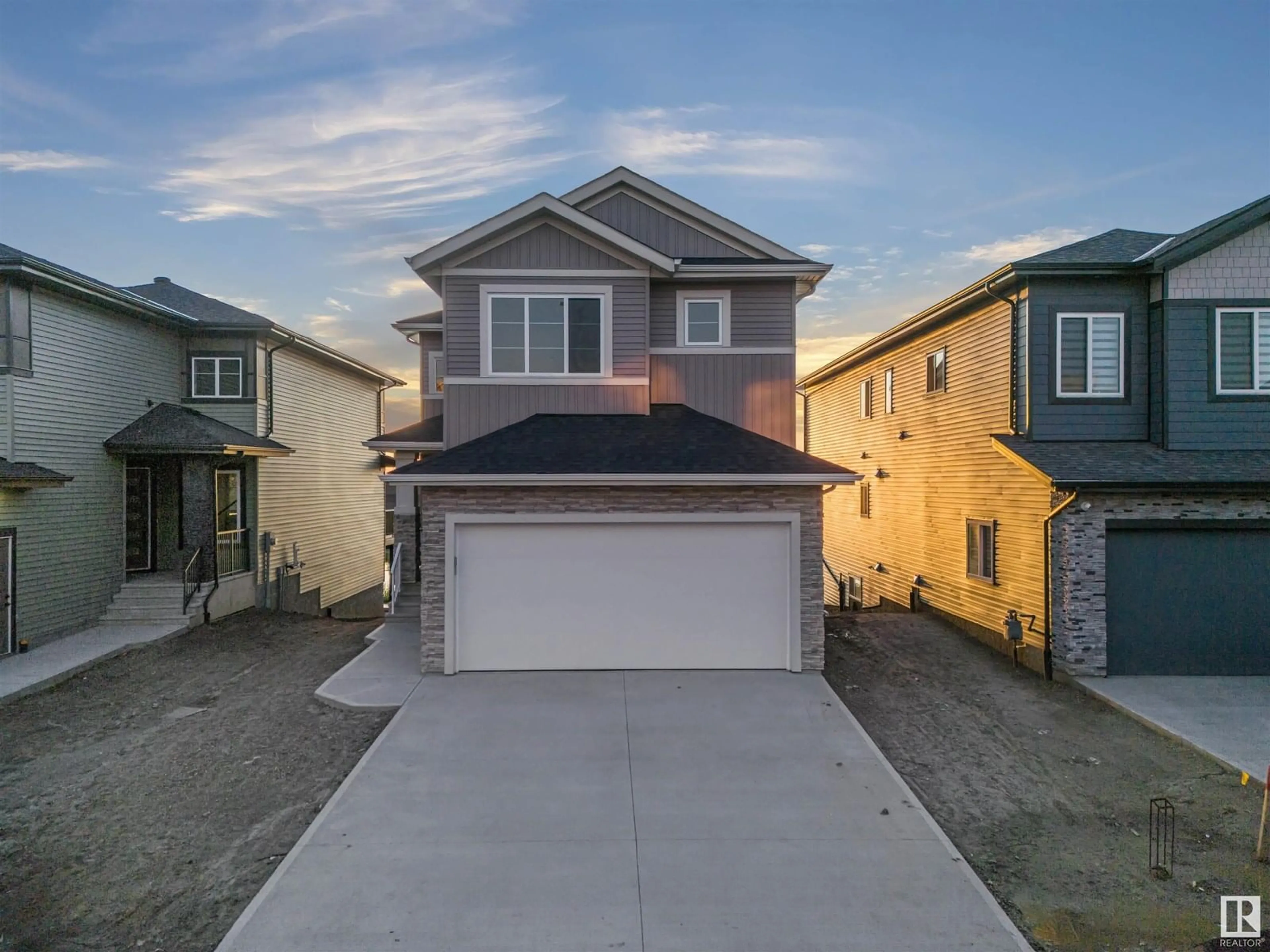 A pic from outside/outdoor area/front of a property/back of a property/a pic from drone, street for 6338 17 ST, Rural Leduc County Alberta T4X3C7