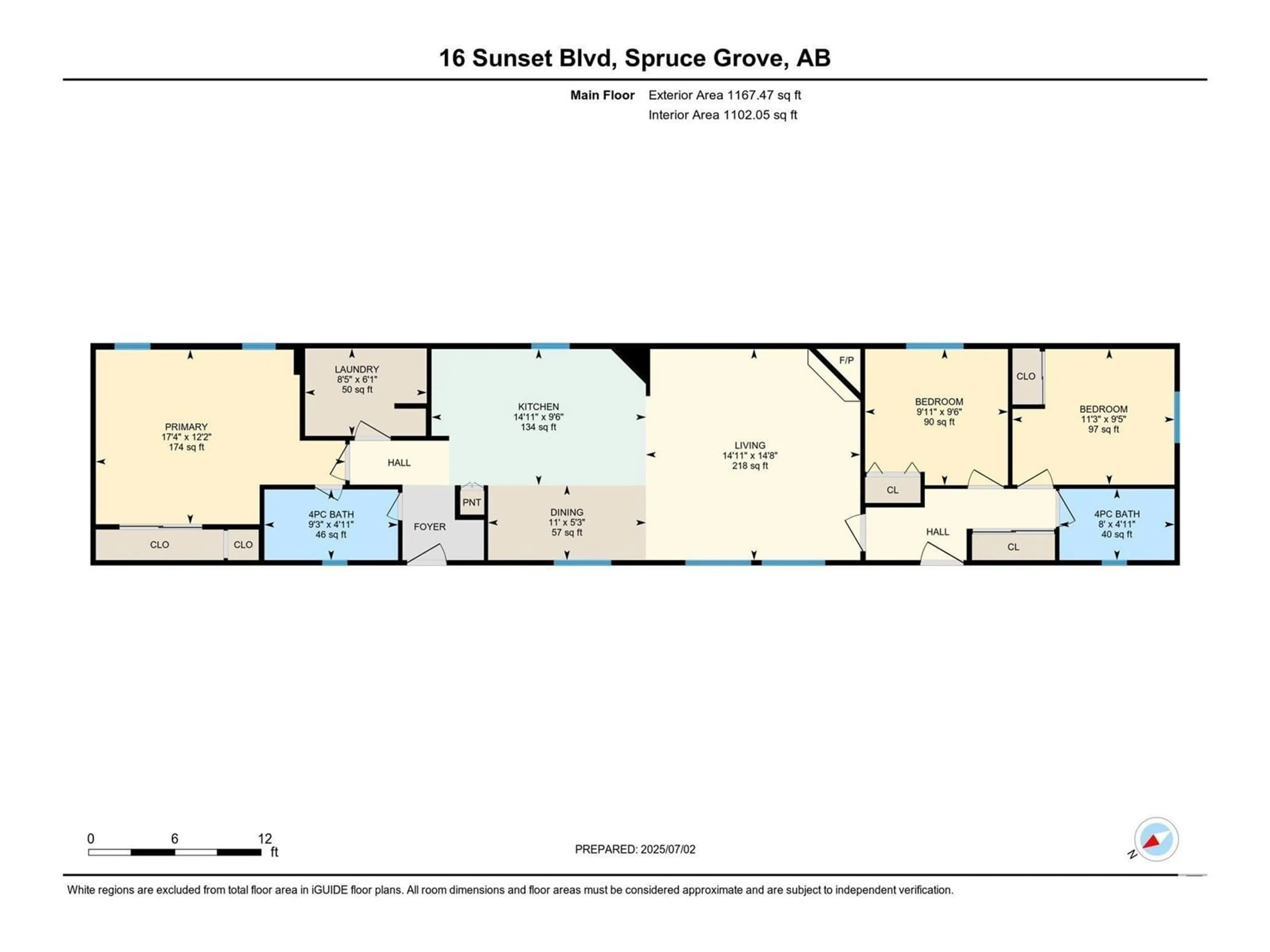Floor plan for 16 SUNSET BV, Spruce Grove Alberta T7X3J1