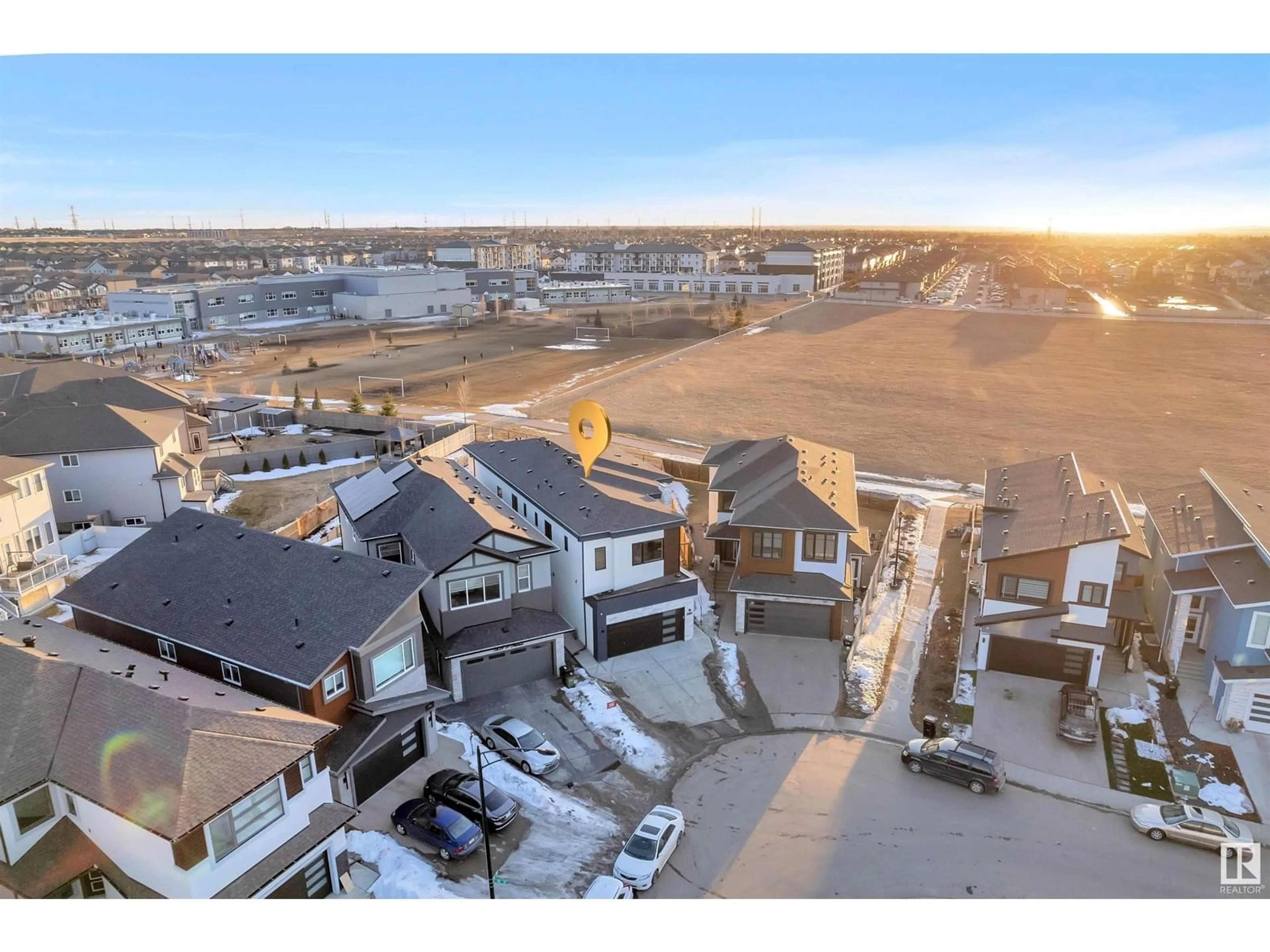 A pic from outside/outdoor area/front of a property/back of a property/a pic from drone, mountain view for NW - 1704 19 ST, Edmonton Alberta T6T2N1