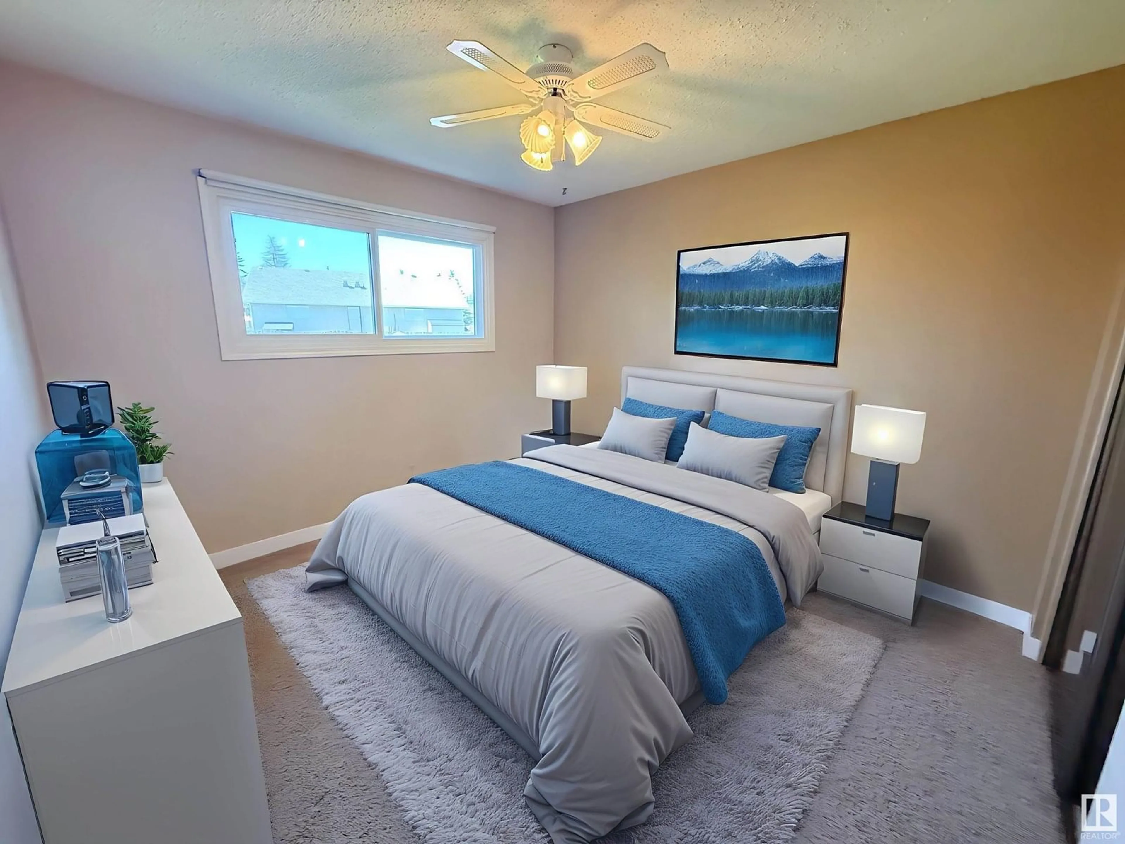Bedroom with bed, unknown for 3630 HILL VIEW CR, Edmonton Alberta T6L1C4