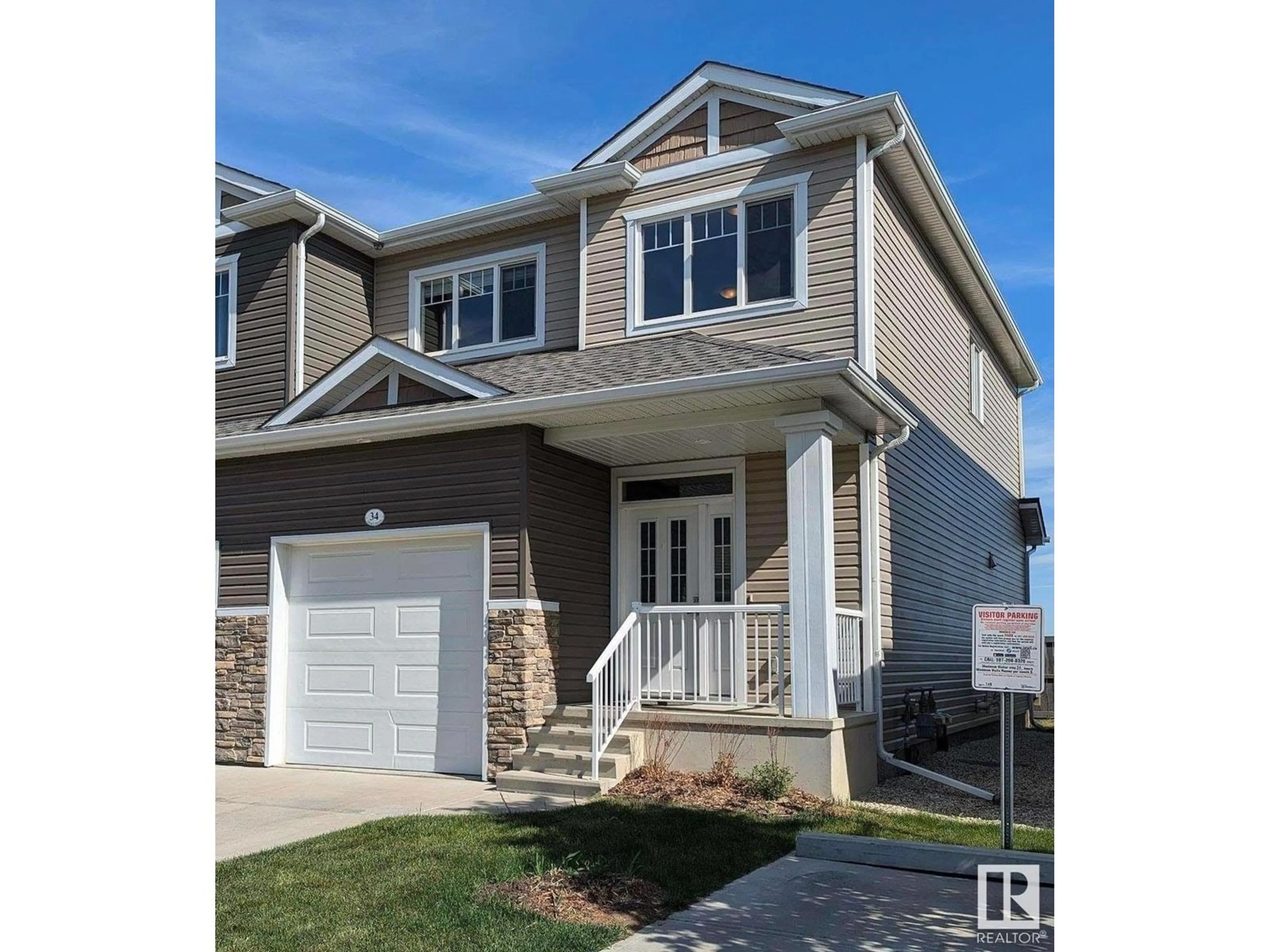 Home with vinyl exterior material, street for #34 - 18230 104A ST NW, Edmonton Alberta T5X0G9
