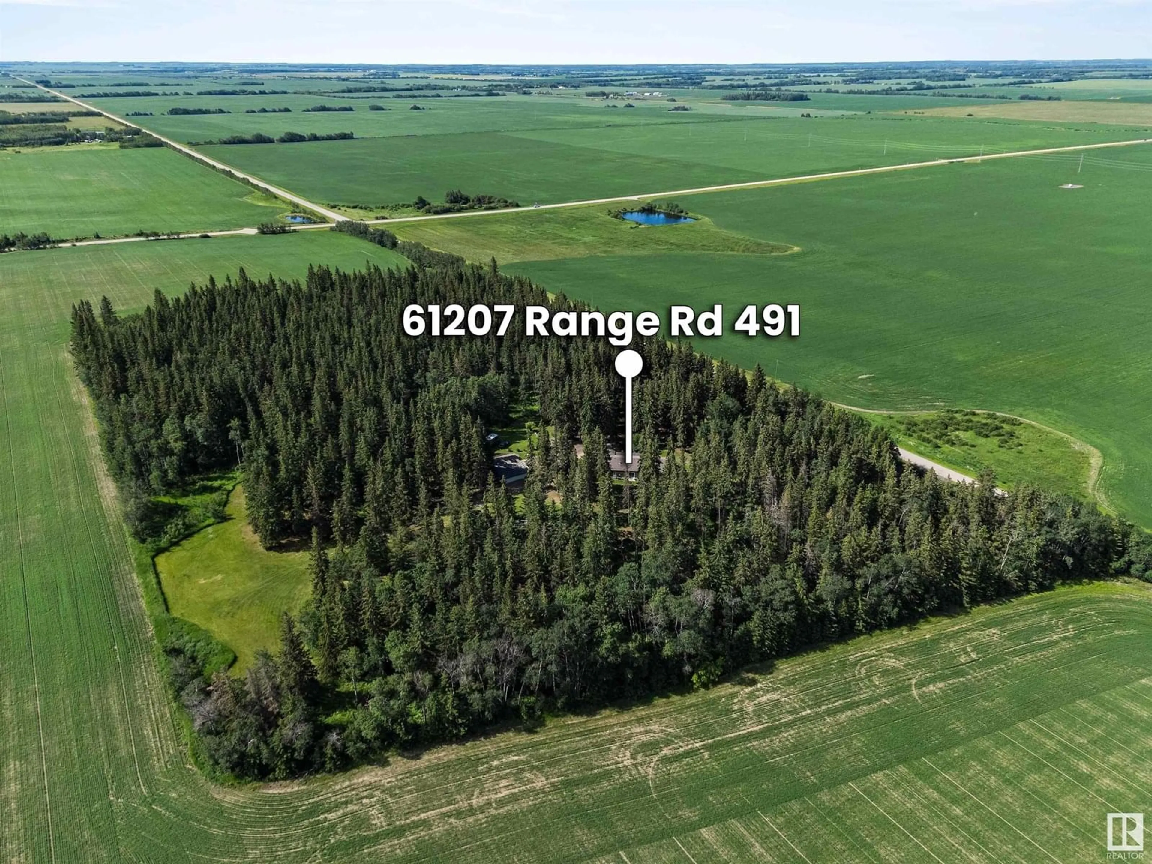 A pic from outside/outdoor area/front of a property/back of a property/a pic from drone, forest/trees view for 61207 RANGE ROAD 491, Rural Bonnyville M.D. Alberta T0A1P0