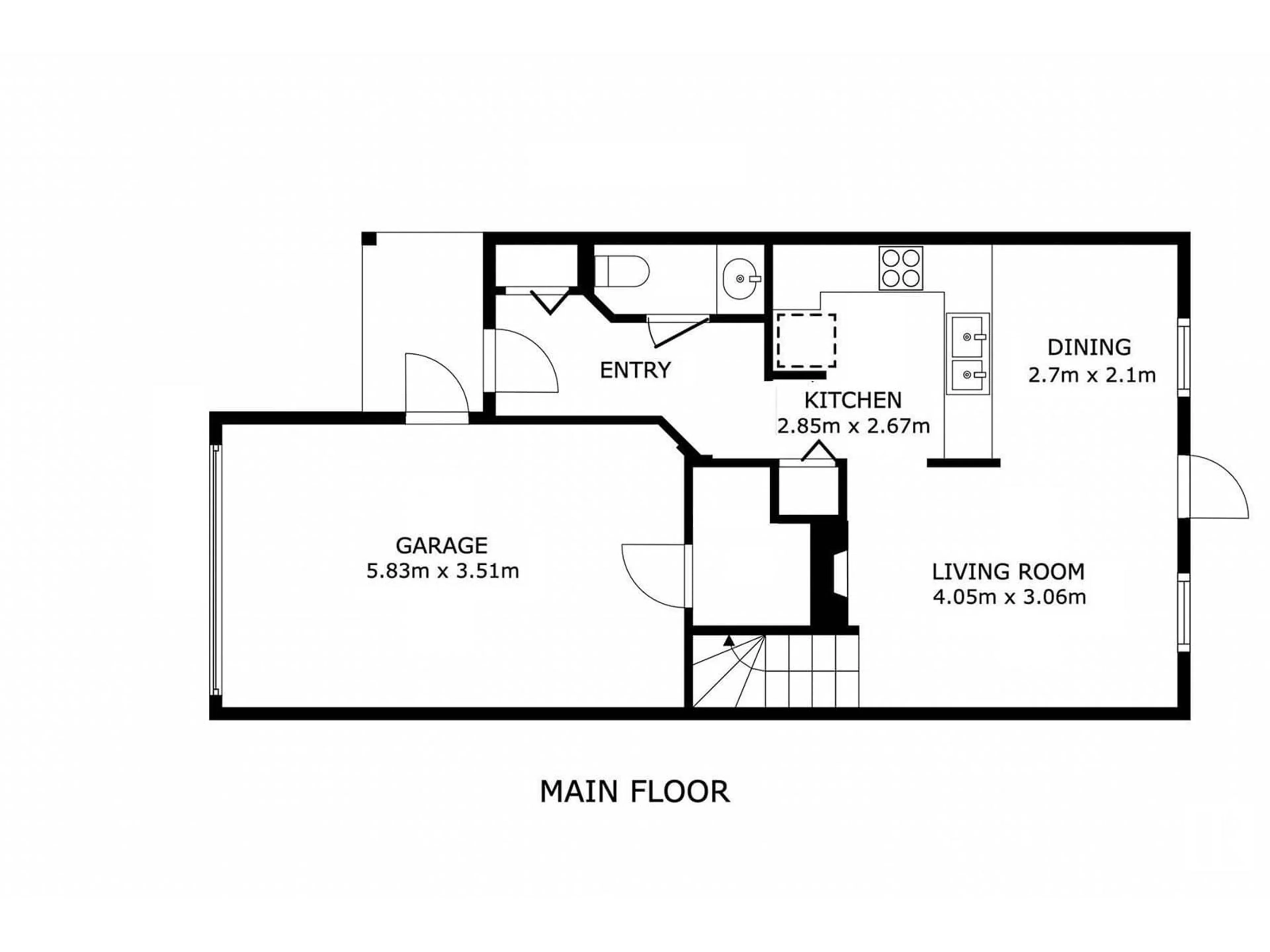 Floor plan for #104 - 166 BRIDGEPORT BV, Leduc Alberta T9E0J8