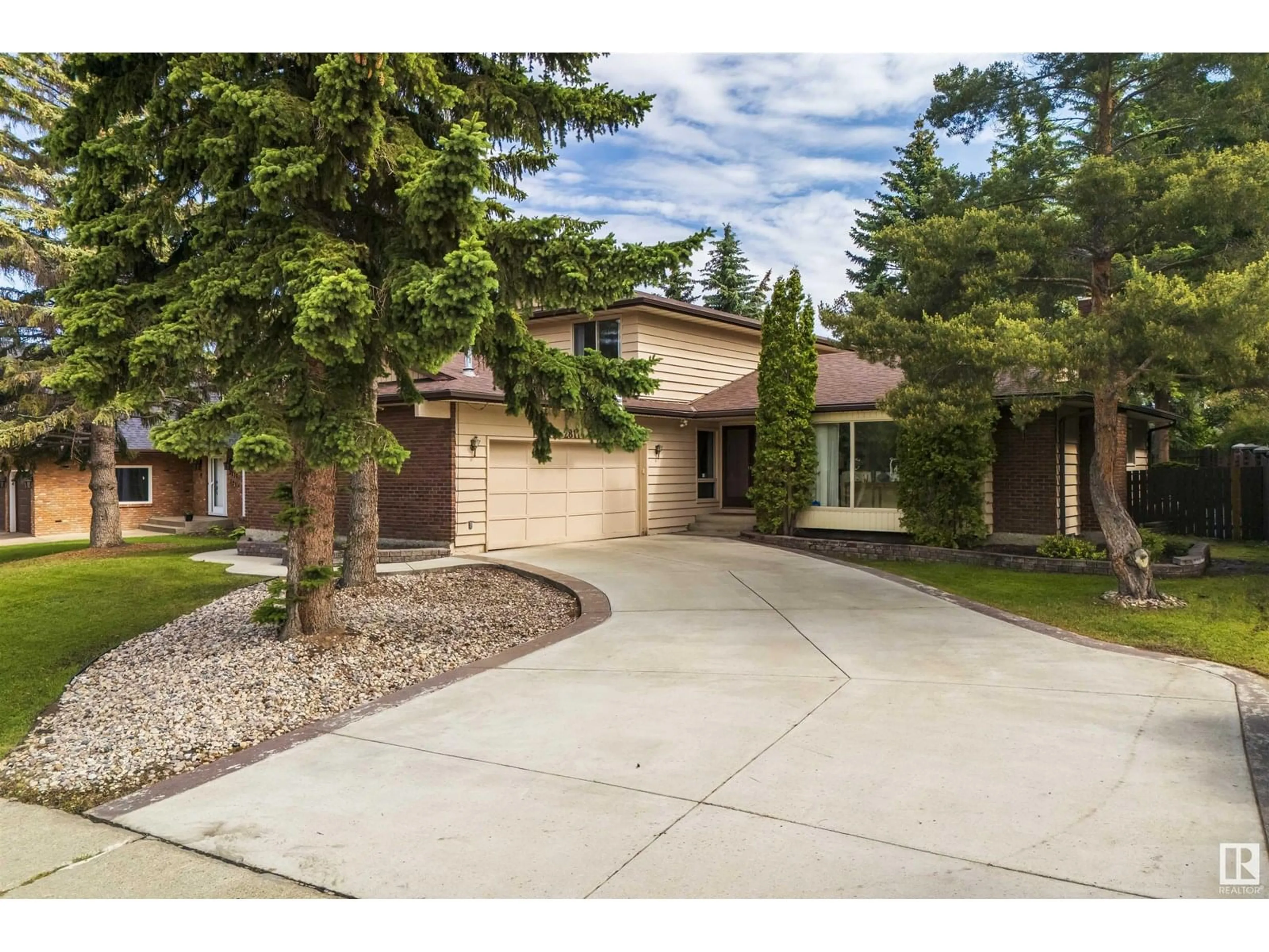 Home with brick exterior material, street for 2811 125 ST, Edmonton Alberta T6J4G3