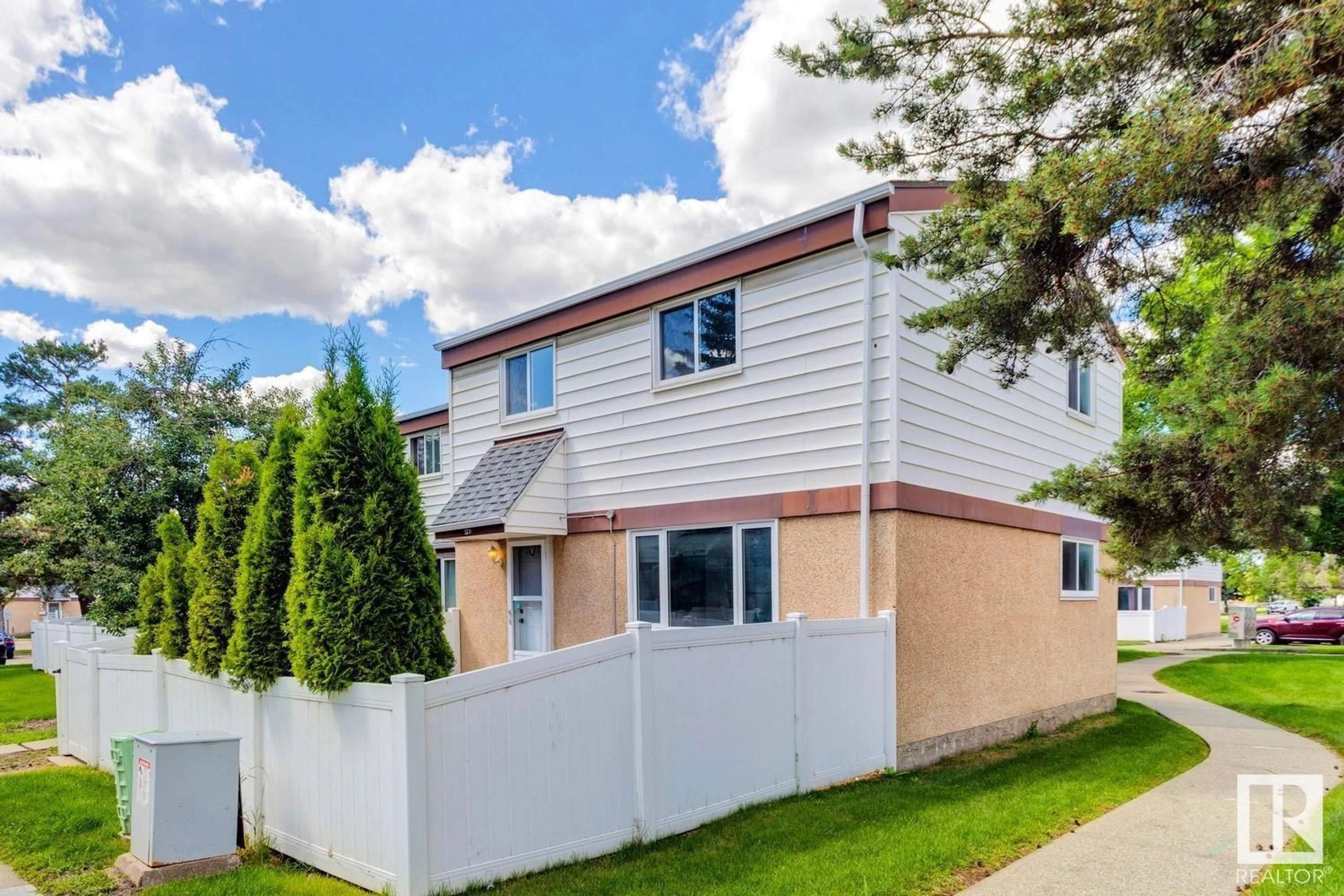 Home with vinyl exterior material, street for 12D TWIN TC, Edmonton Alberta T6V1V4