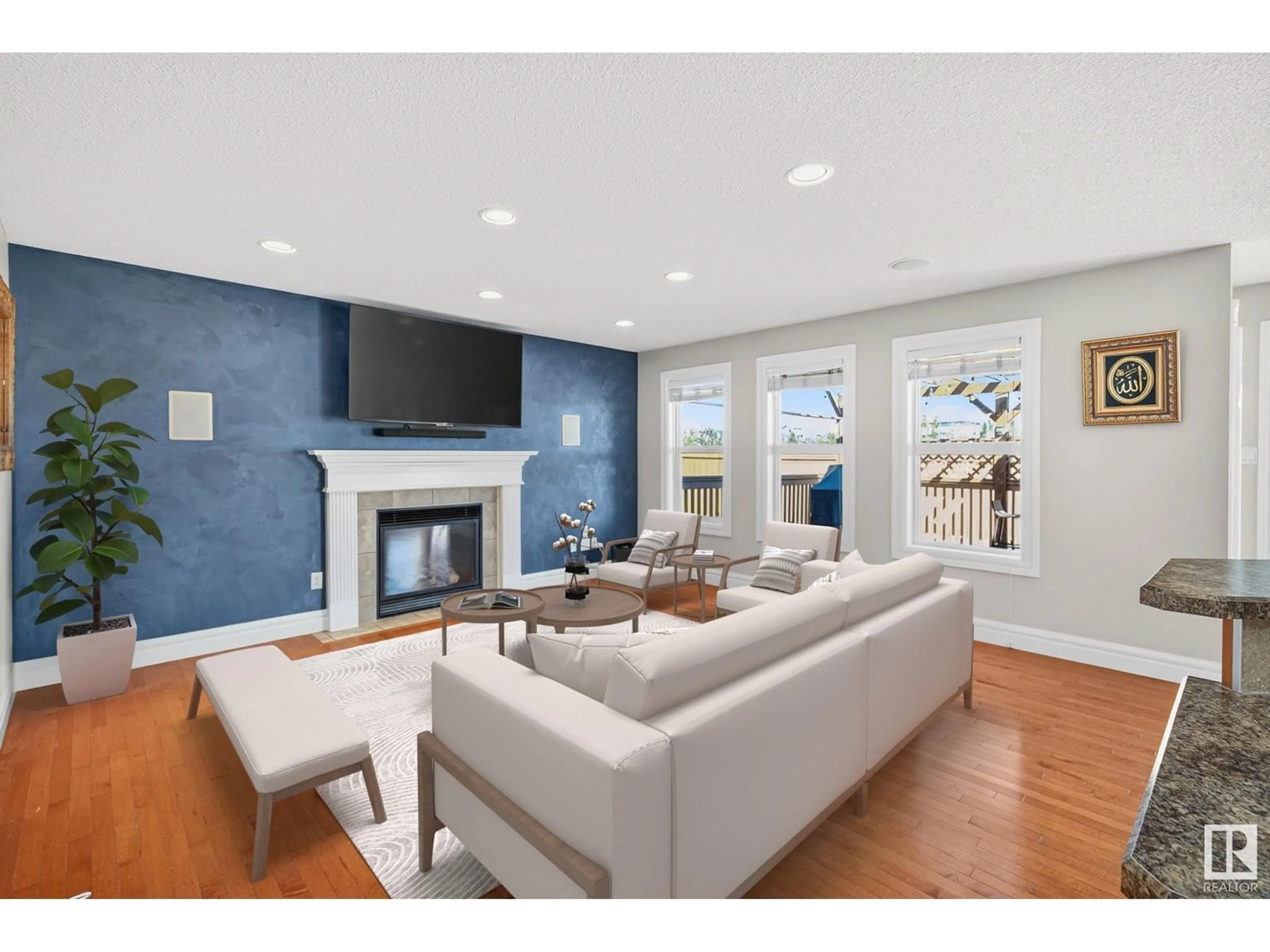 Living room with furniture, unknown for 4224 157 AV, Edmonton Alberta T5Y0C9