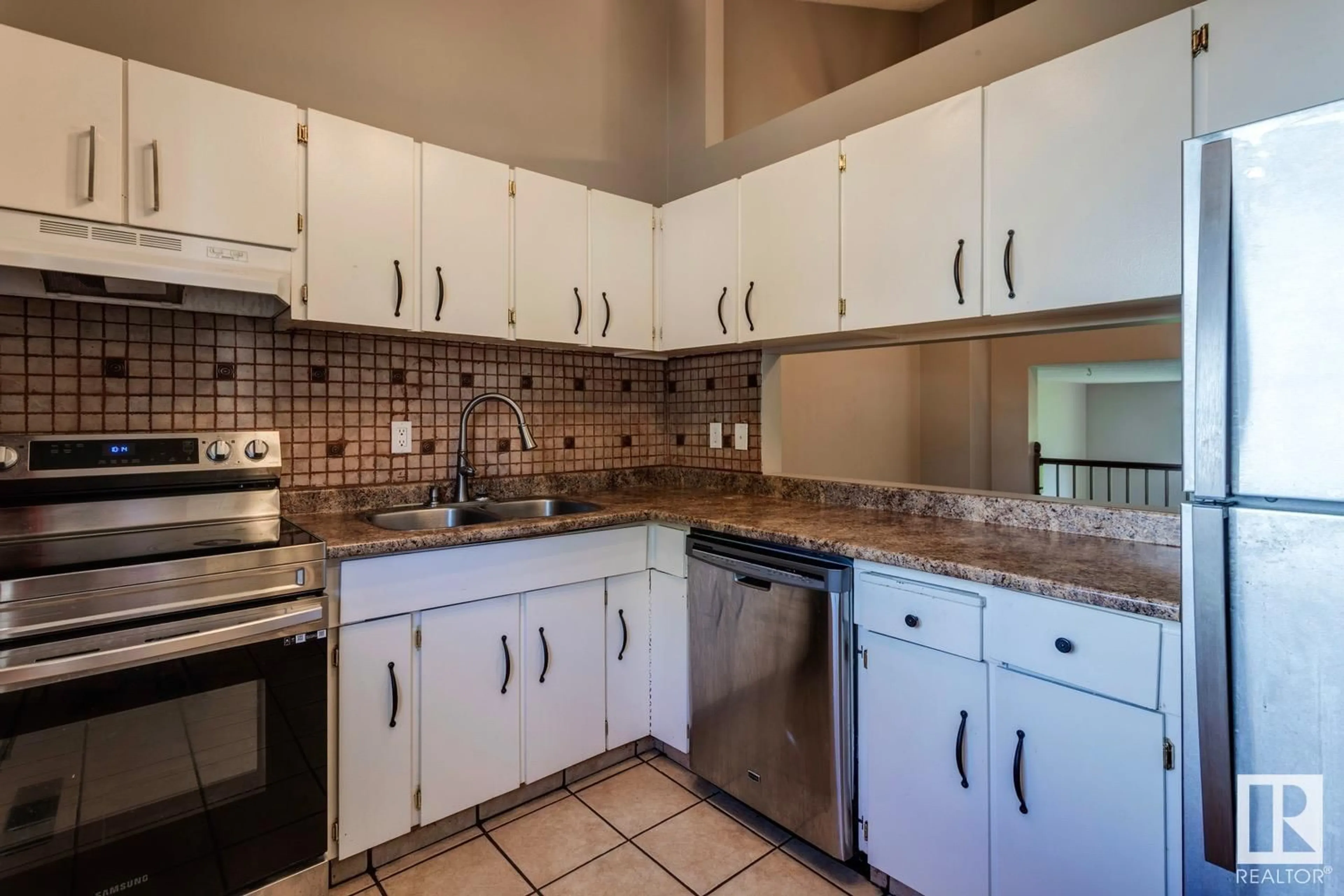 Standard kitchen, ceramic/tile floor for 5620 19A AV, Edmonton Alberta T6L2B9