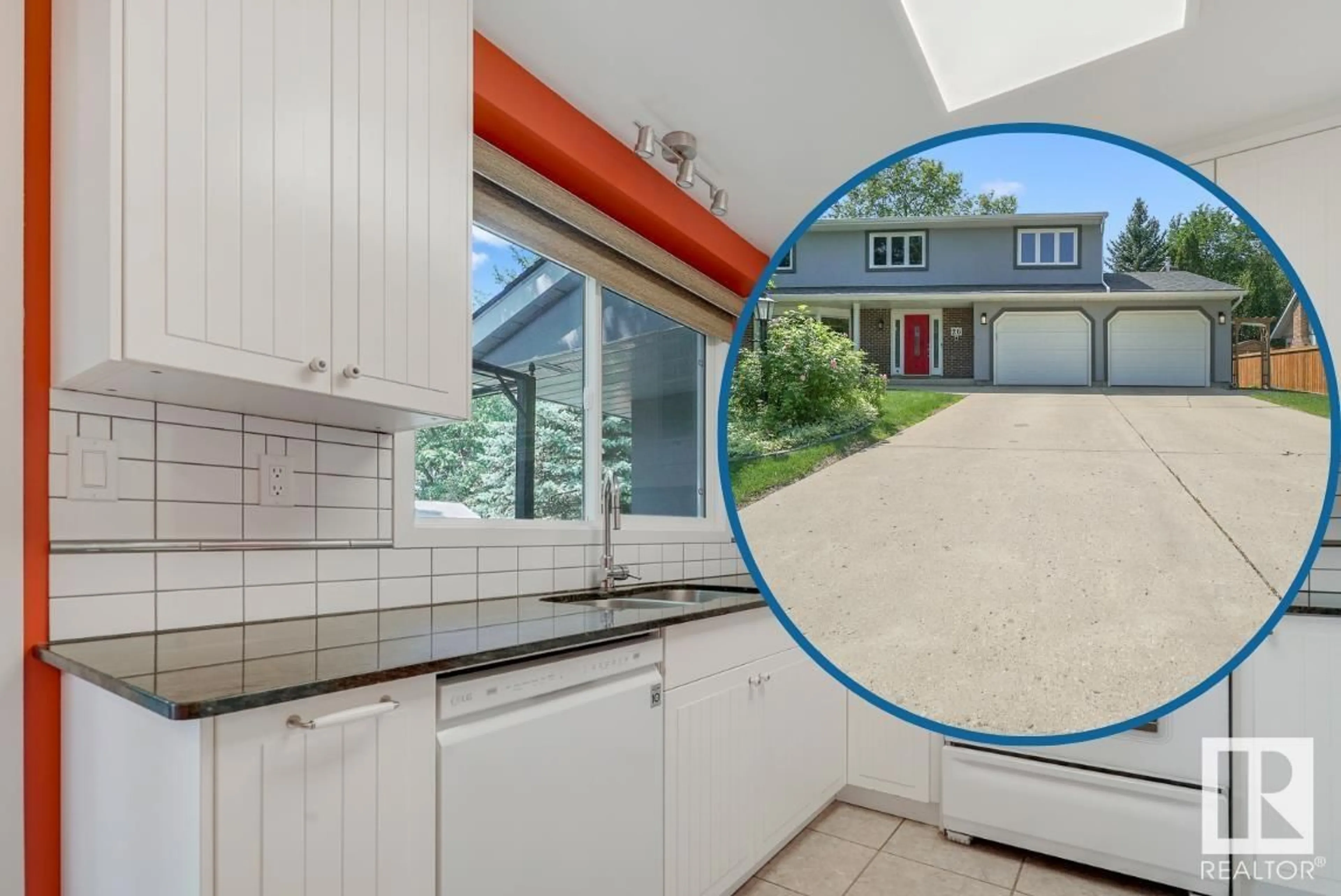 Open concept kitchen, ceramic/tile floor for 26 LODGEPOLE CR, St. Albert Alberta T8N2R7