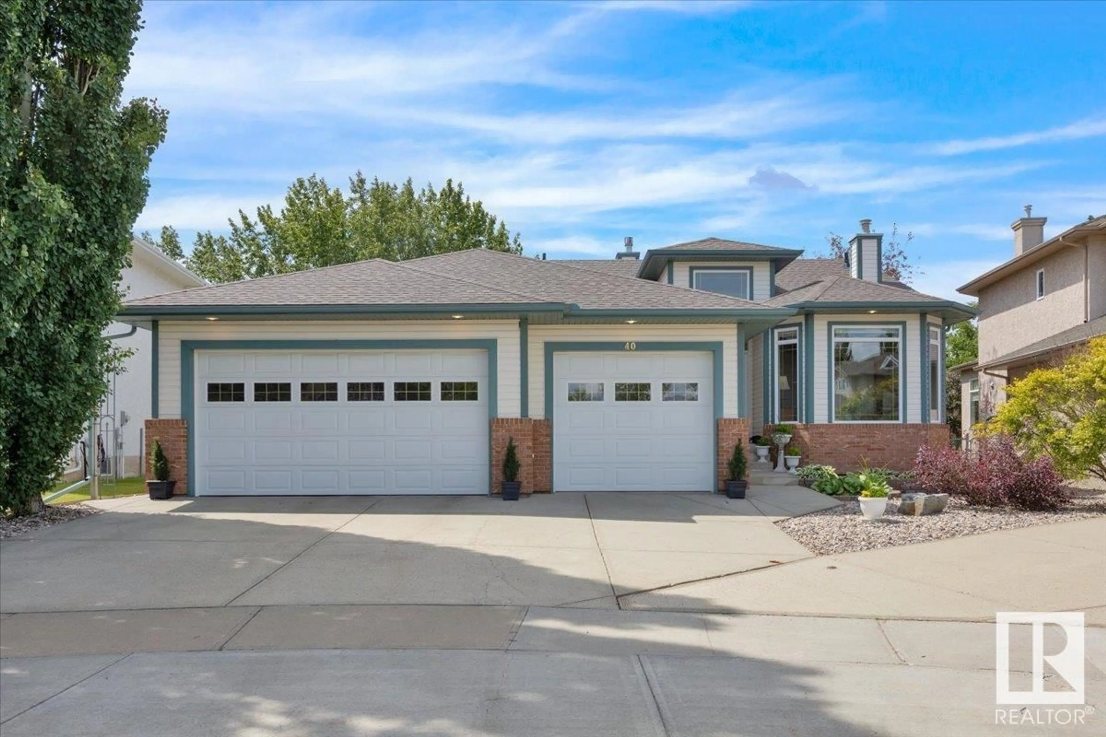 Home with vinyl exterior material, street for 40 BRIDGEPORT WD, Leduc Alberta T9E8B3