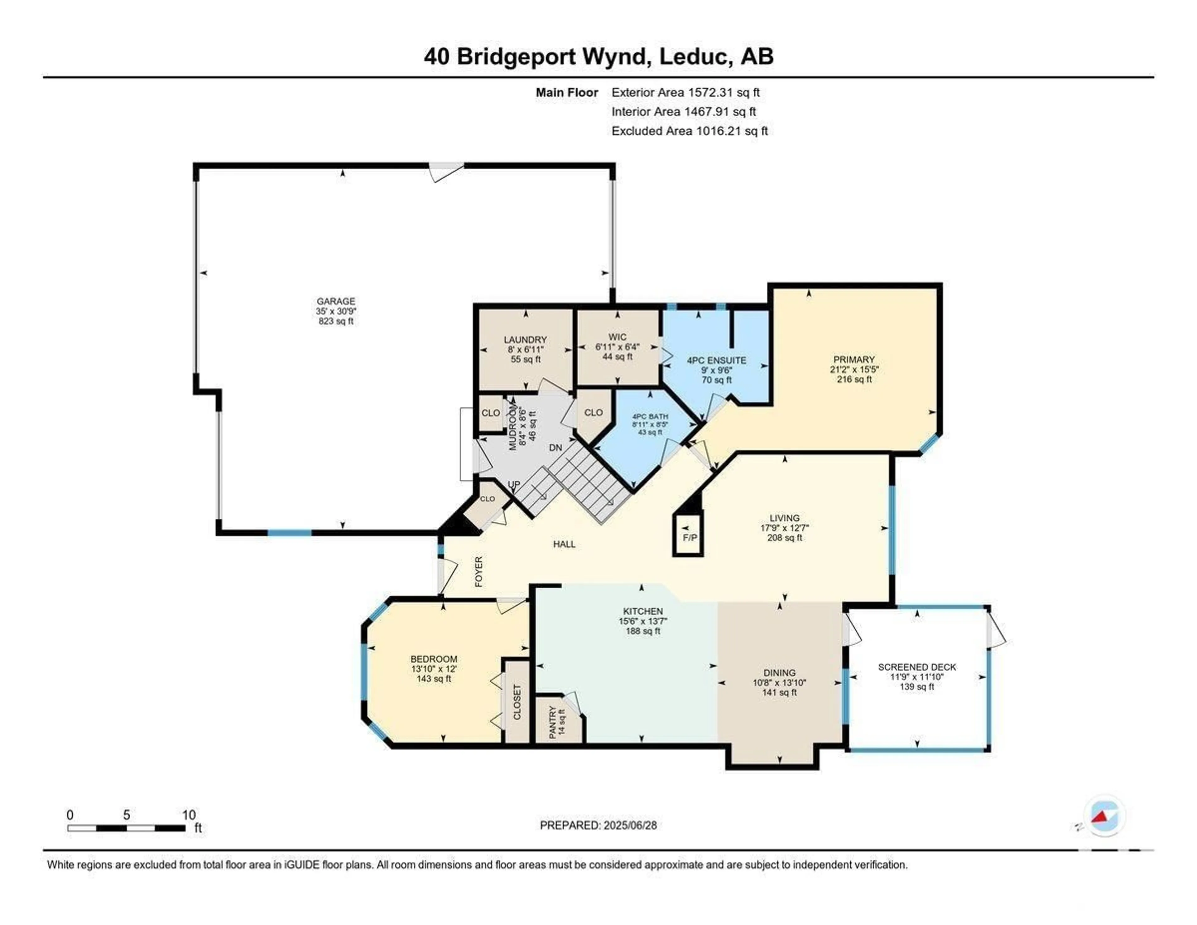 Floor plan for 40 BRIDGEPORT WD, Leduc Alberta T9E8B3