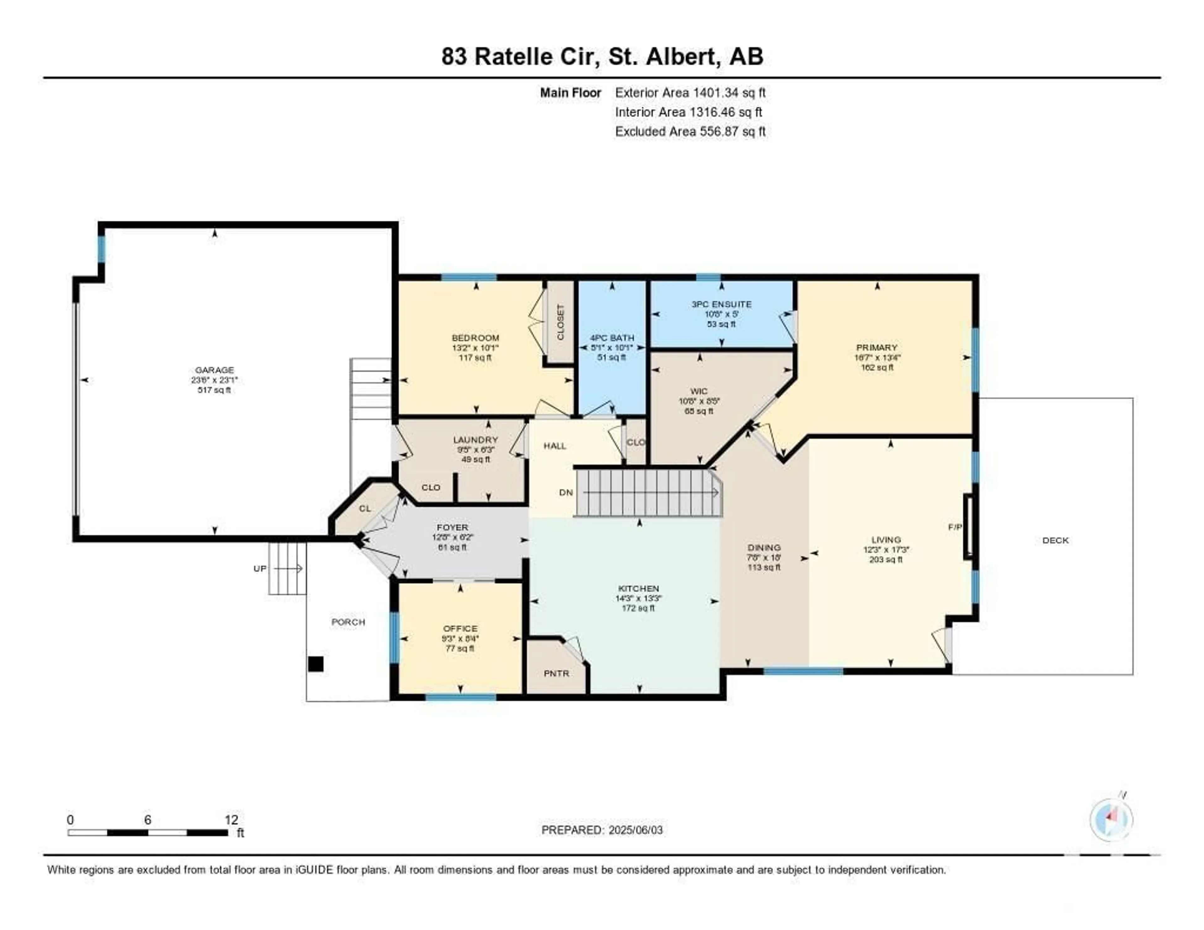 Floor plan for 83 RATELLE CI, St. Albert Alberta T8N7T8