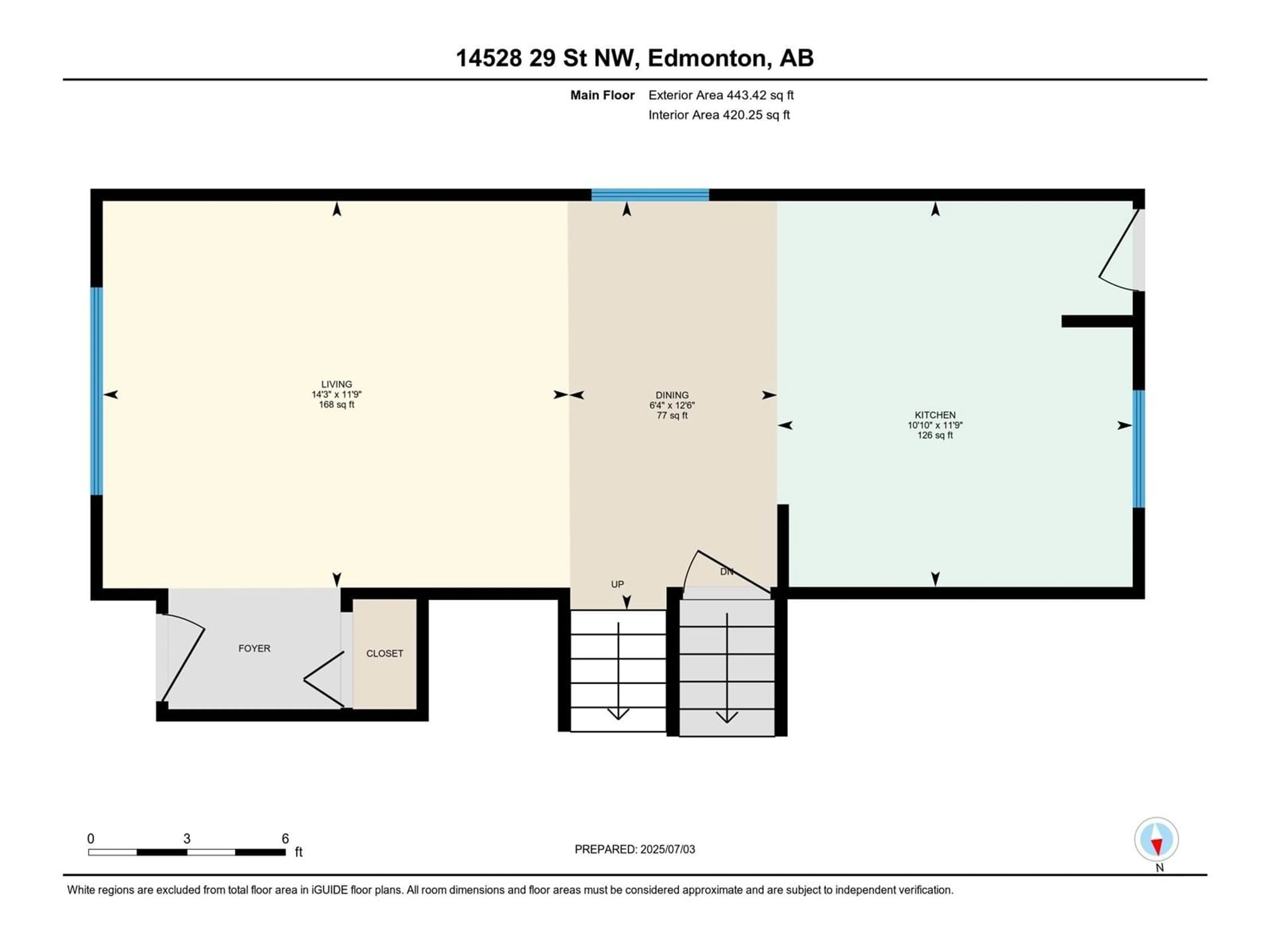 Floor plan for 14528 29 ST, Edmonton Alberta T5Y2L4