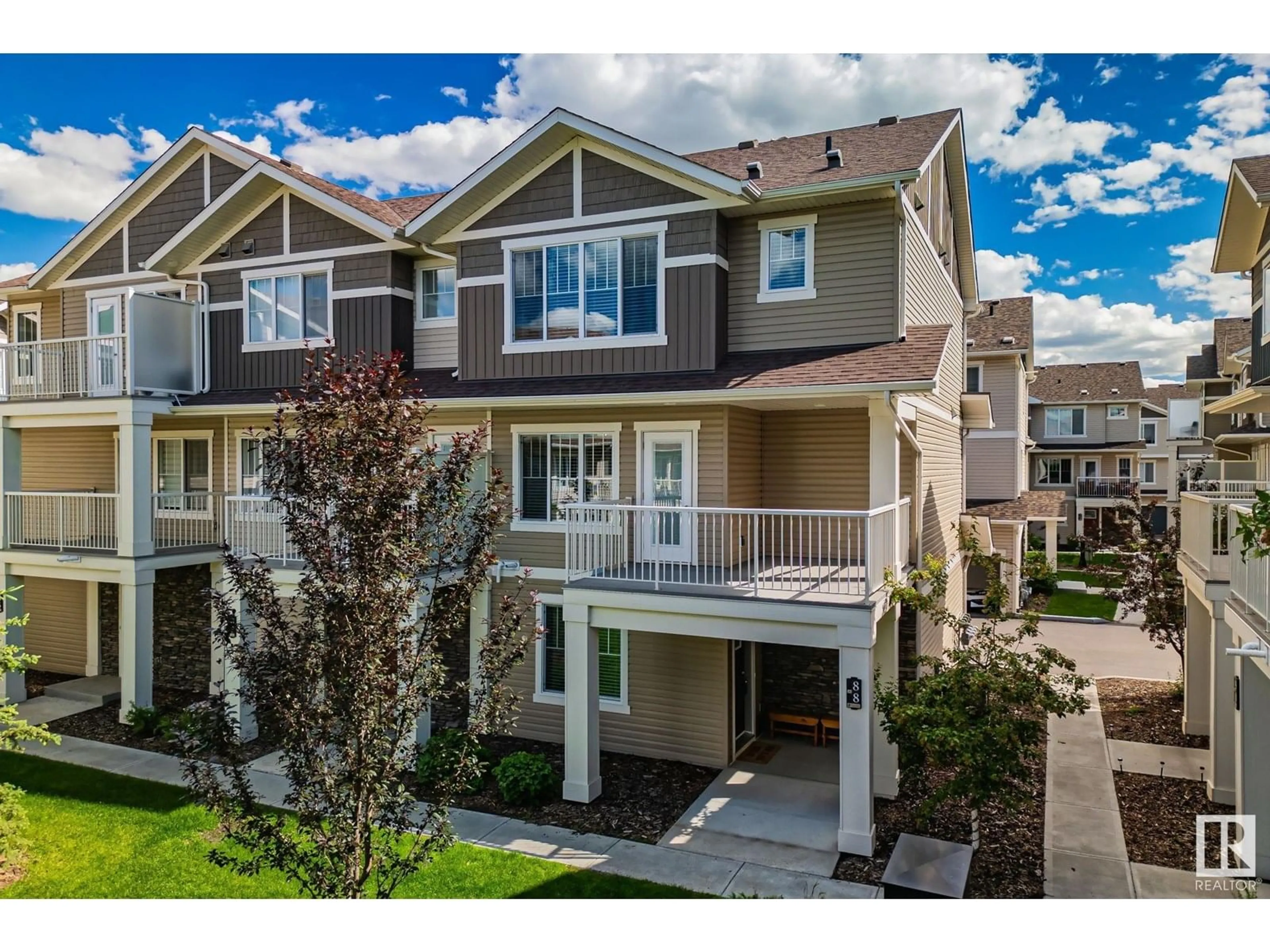 A pic from outside/outdoor area/front of a property/back of a property/a pic from drone, street for 88 - 17832 78 ST, Edmonton Alberta T5Z0P7