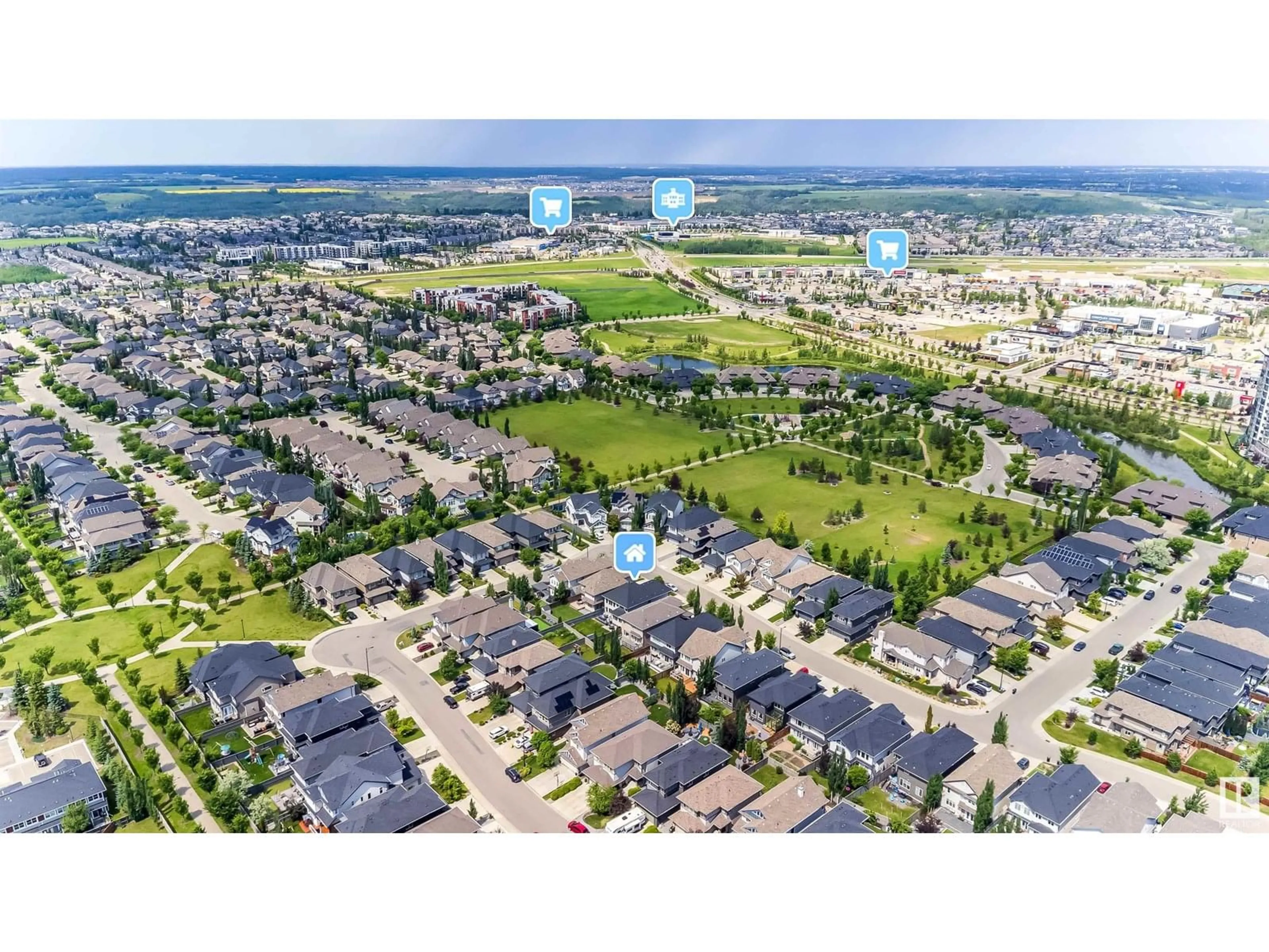 A pic from outside/outdoor area/front of a property/back of a property/a pic from drone, street for LI SW - 2024 AINSLIE LINK, Edmonton Alberta T6W2M2