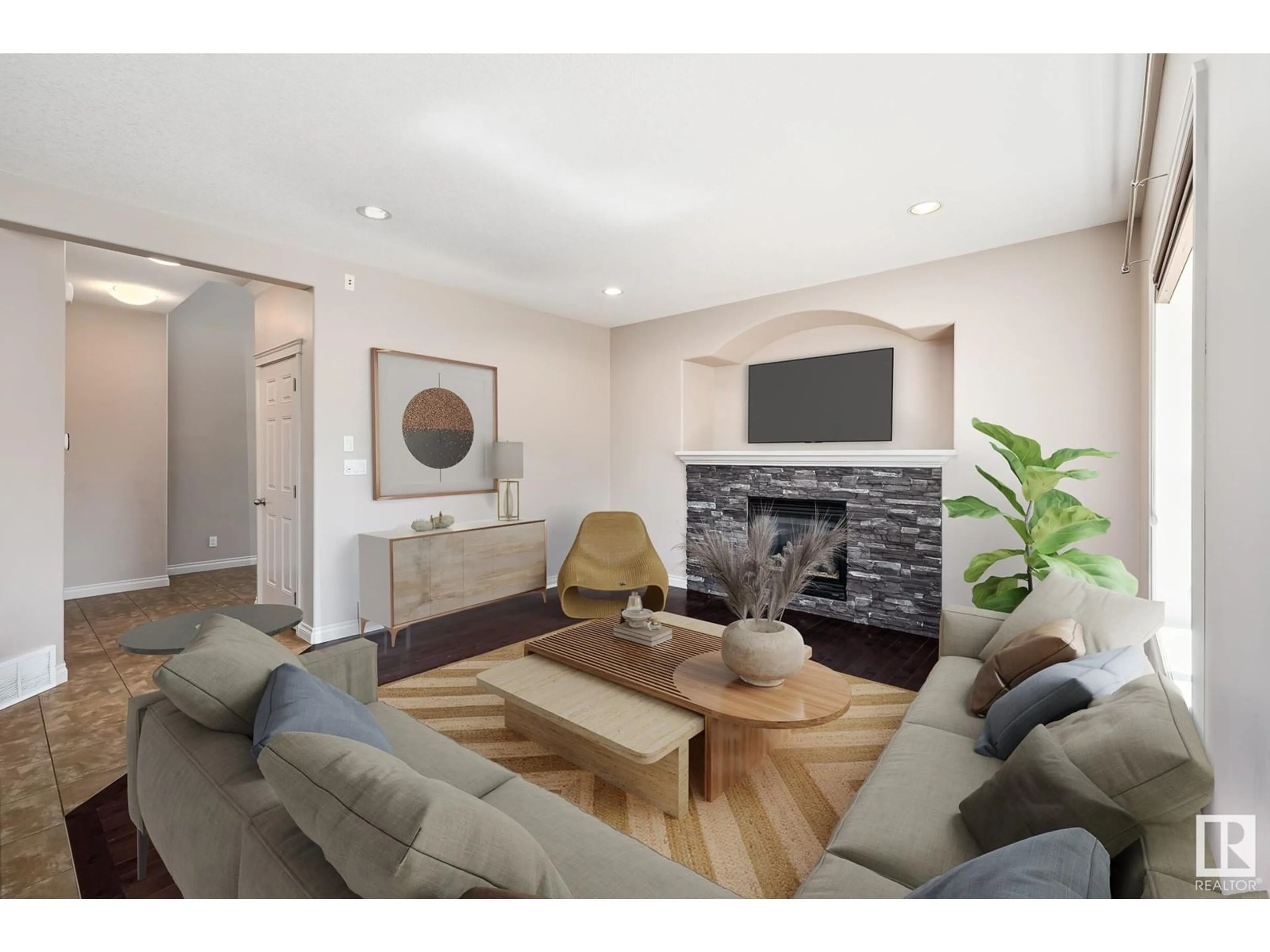 Living room with furniture, unknown for 22043 95 AV NW, Edmonton Alberta T5T4A7