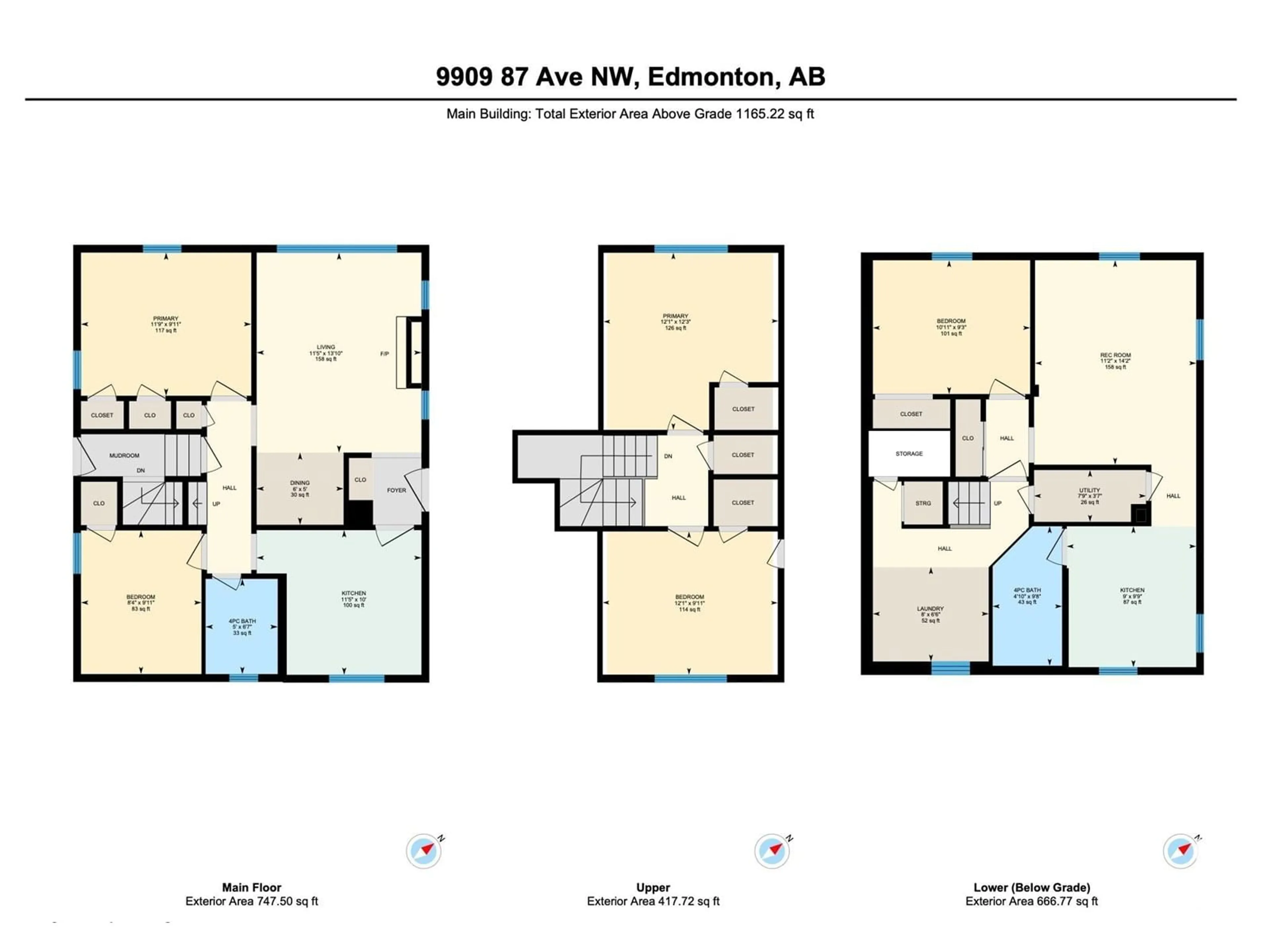 Floor plan for 9909 87 AV, Edmonton Alberta T6E2N8