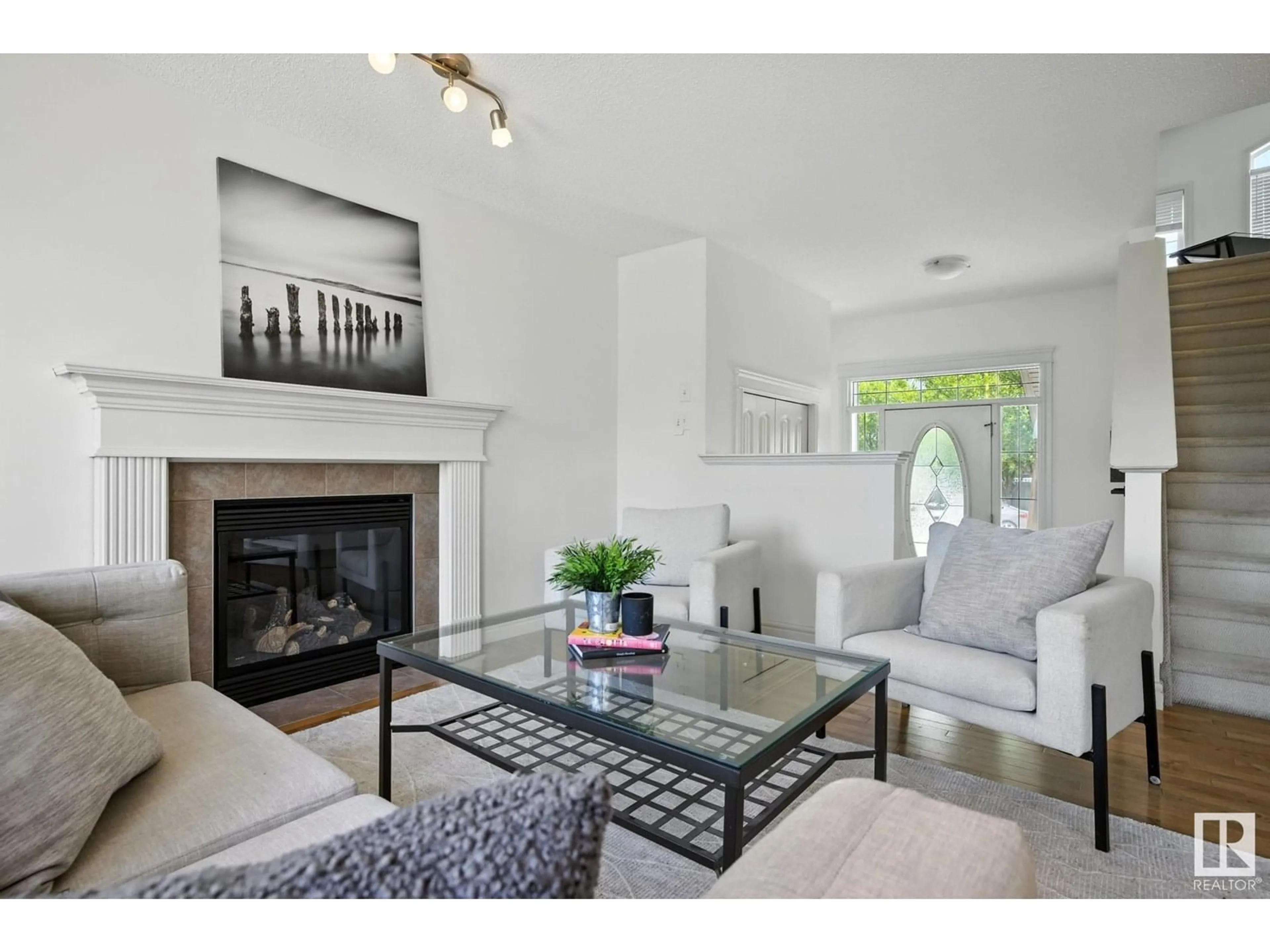 Living room with furniture, unknown for NW - 4615 203 ST, Edmonton Alberta T6M0A6