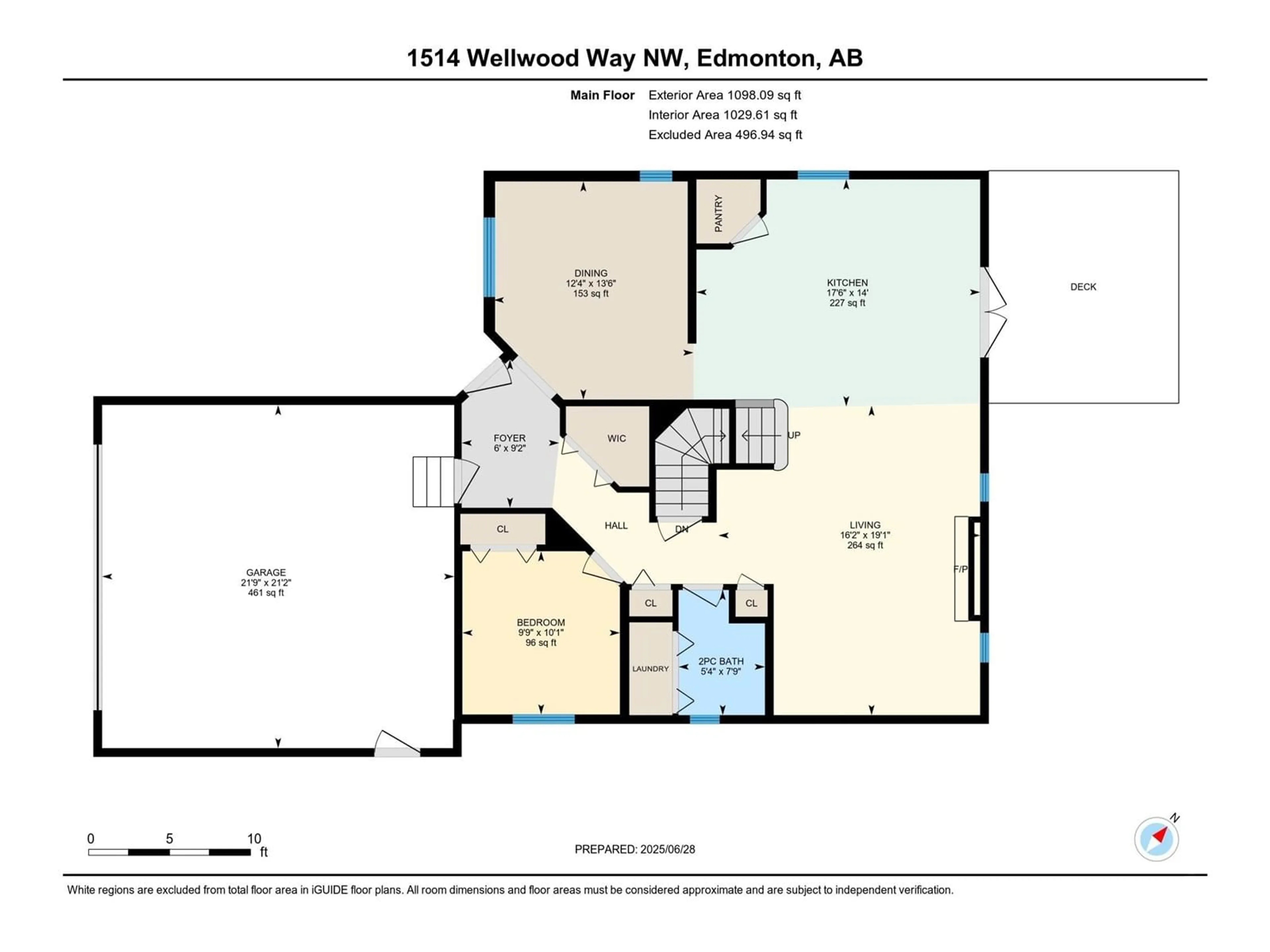 Floor plan for 1514 WELLWOOD WY, Edmonton Alberta T6M2M3