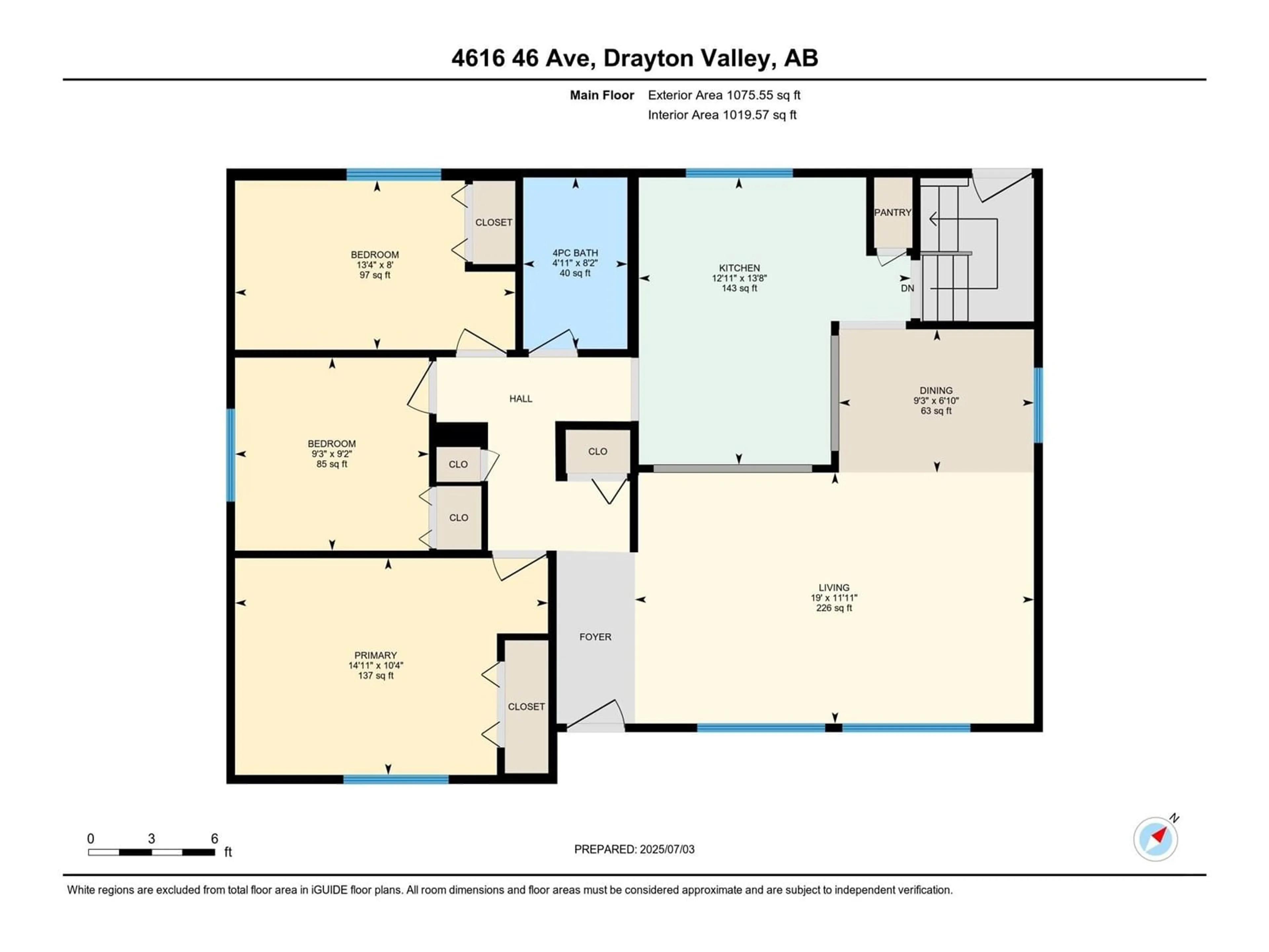 Floor plan for 4616 46 AVENUE, Drayton Valley Alberta T7A1H6