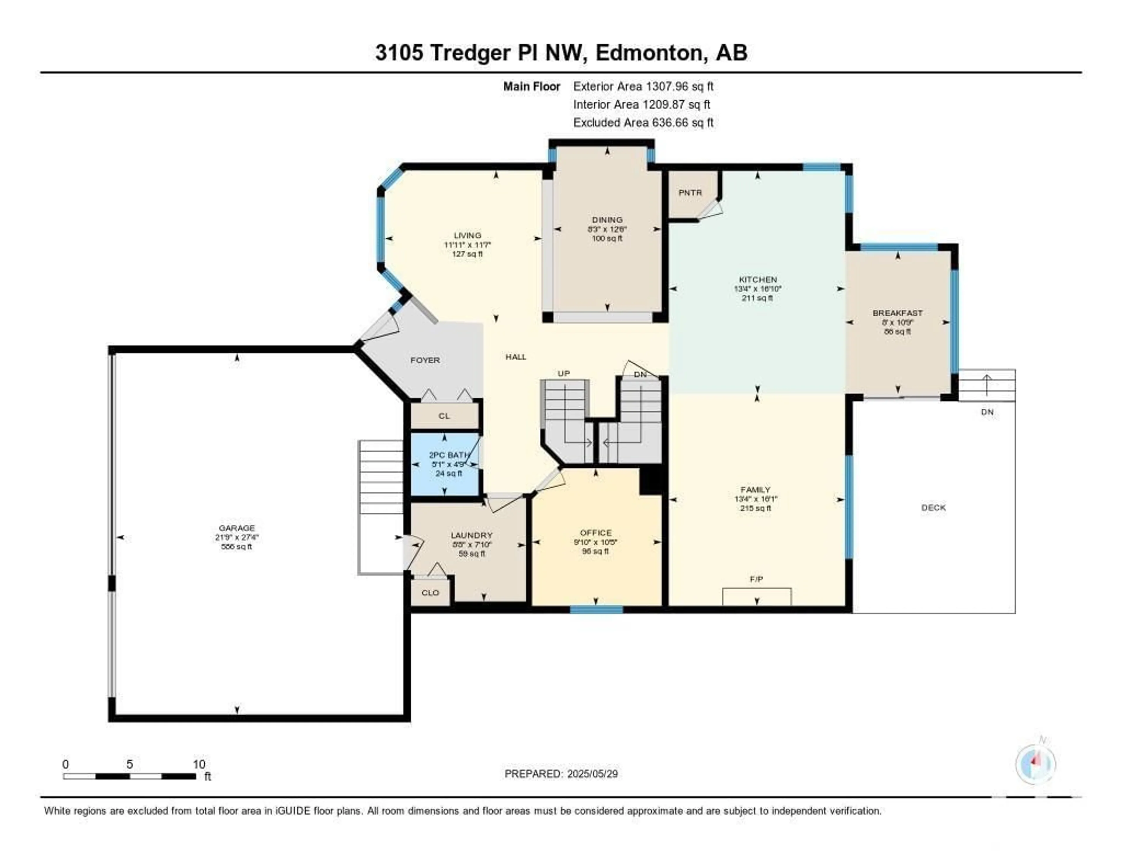 Floor plan for 3105 TREDGER PL, Edmonton Alberta T6R3P3